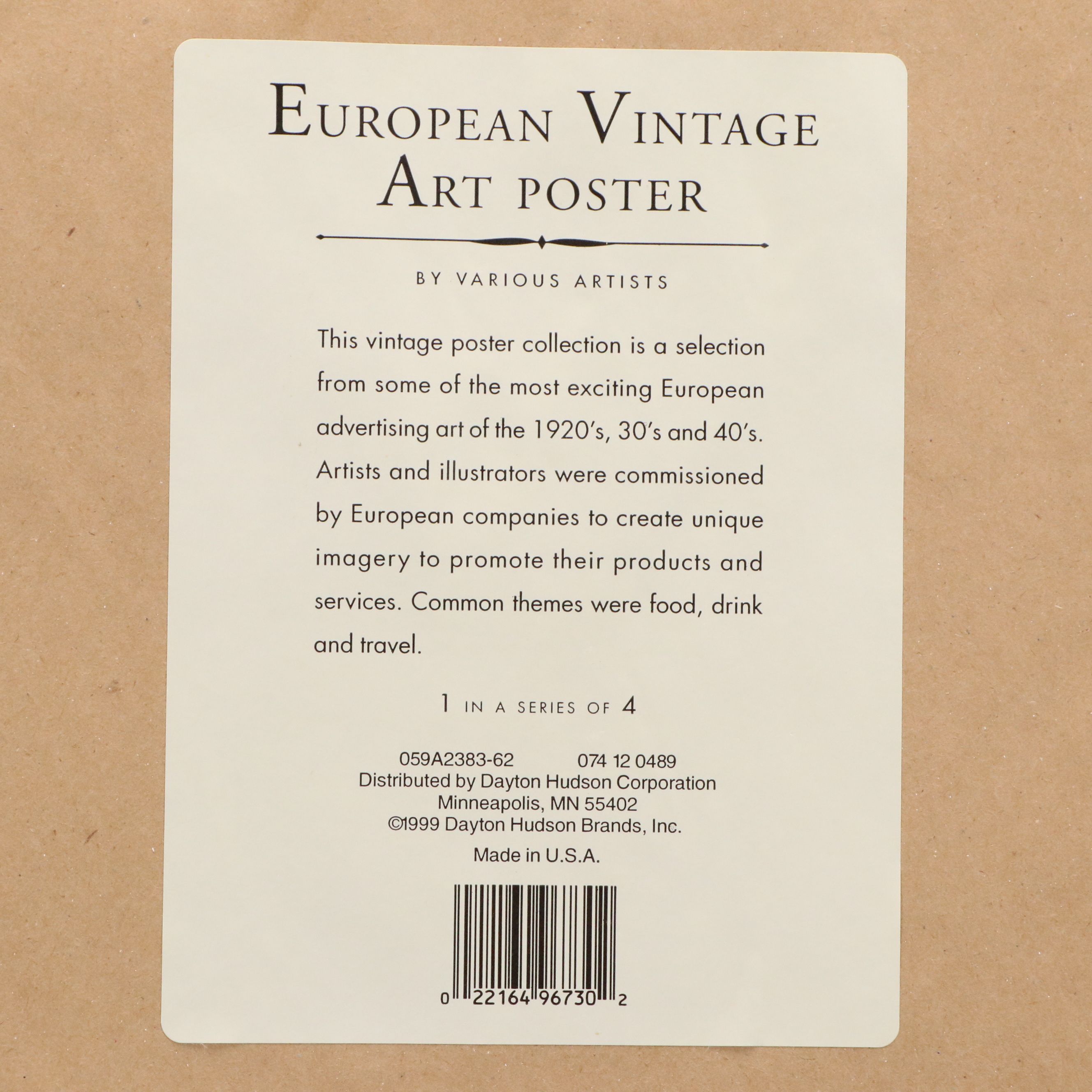 C. Biscaretti di Ruffia Offset "Anisetta Evangelisti Liquore da Dessert," 1999