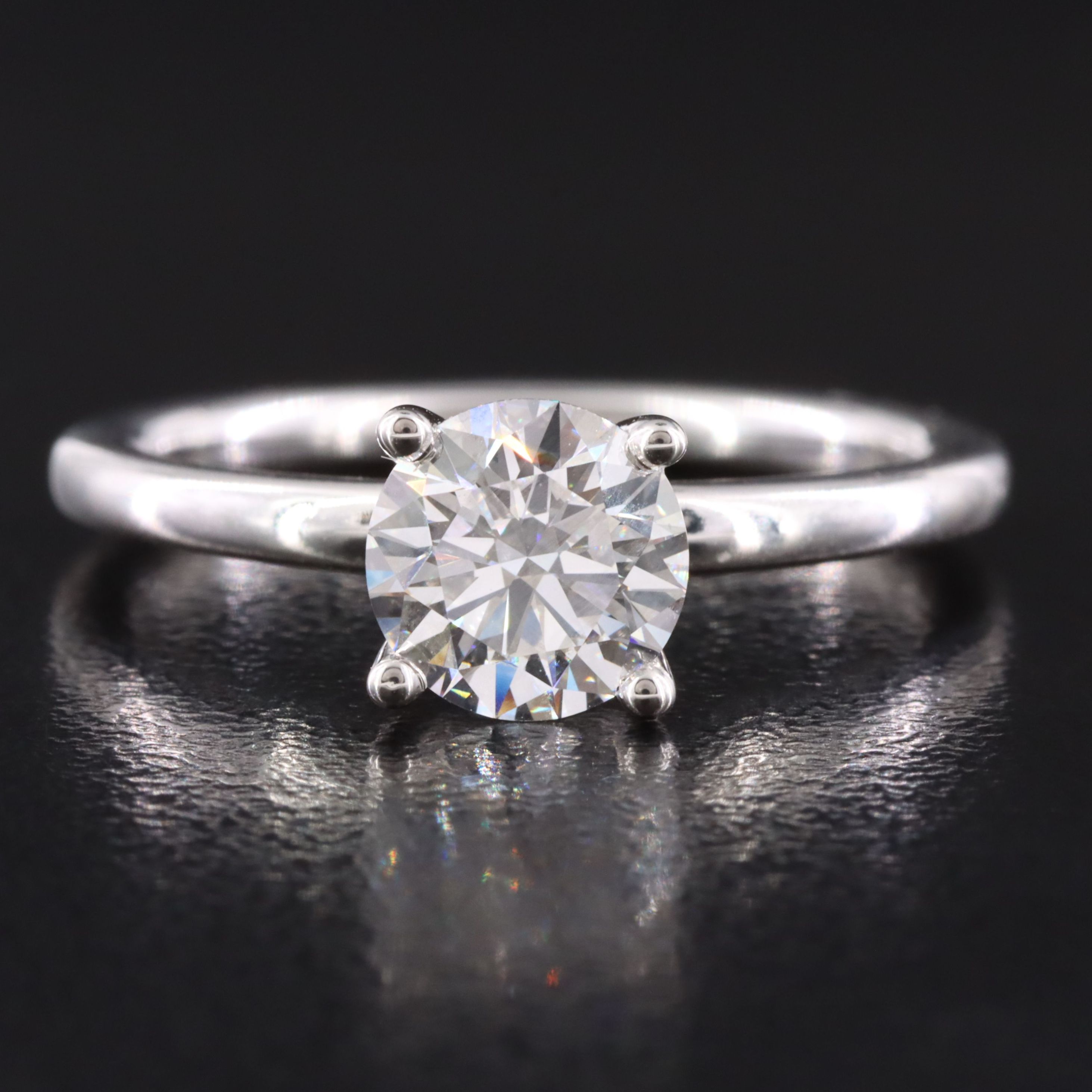 14K 1.10 CT Lab Grown Diamond Solitaire Ring with GCAL Online Report