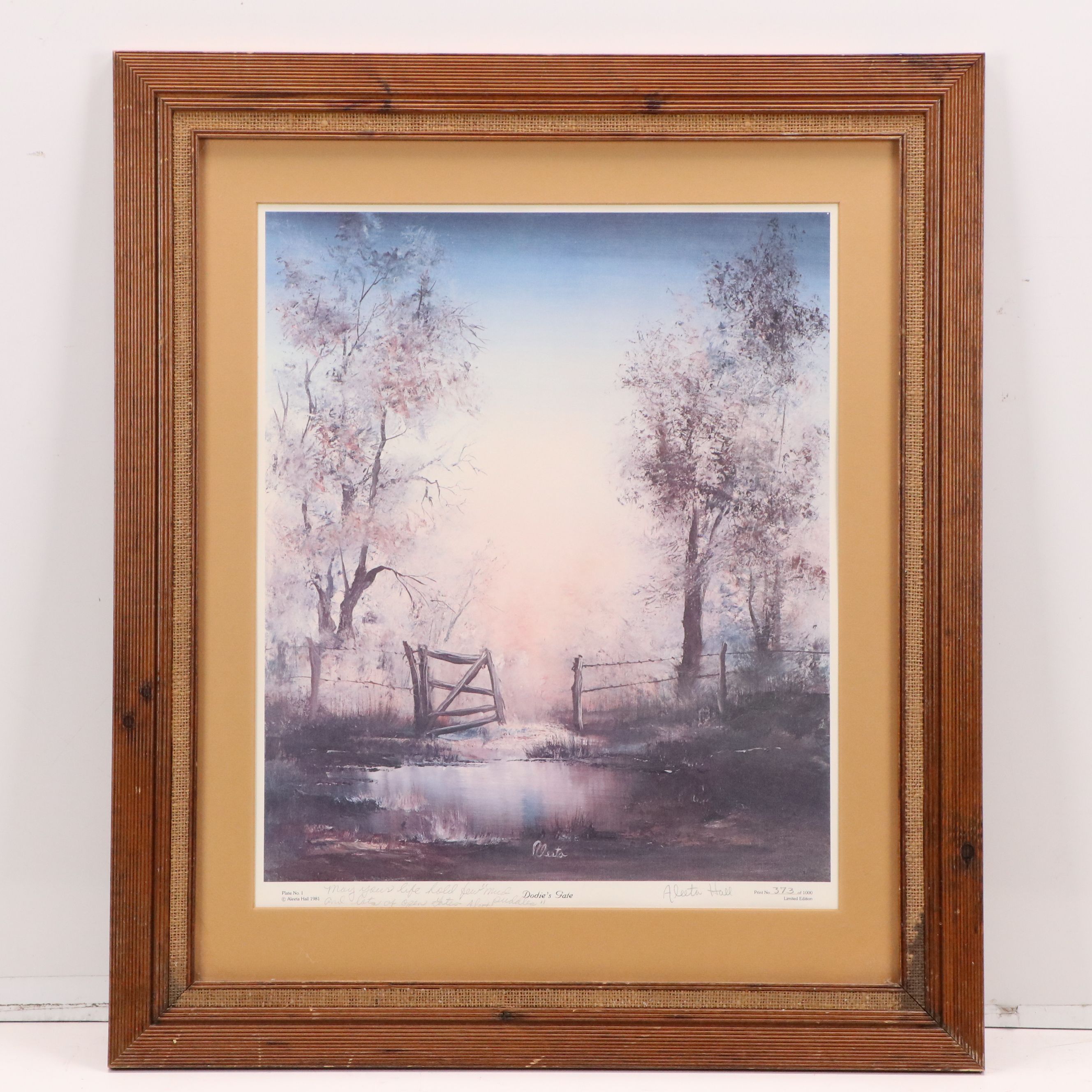 Aleeta Hall Offset Lithograph "Dodie's Gate," 1981