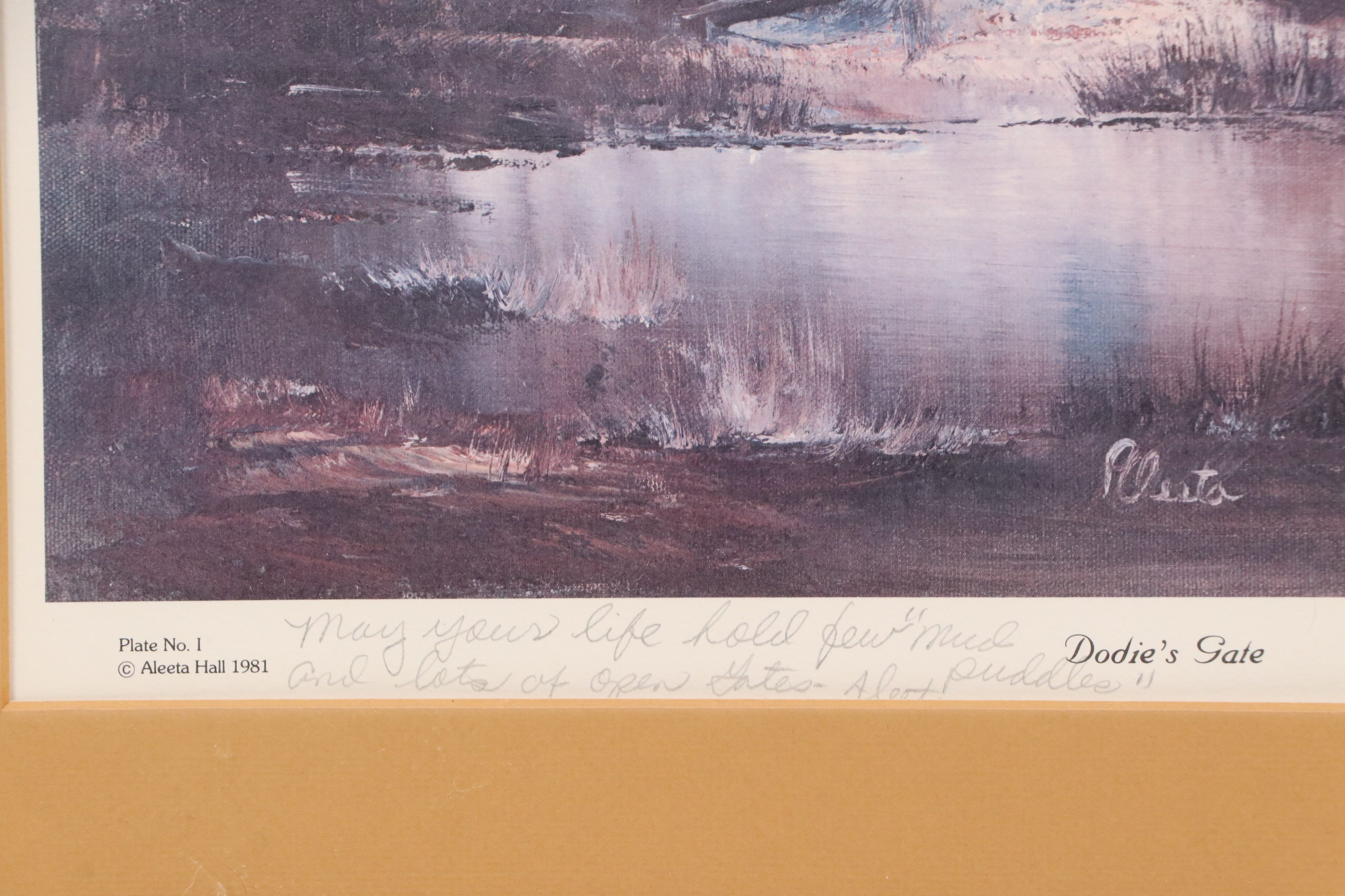 Aleeta Hall Offset Lithograph "Dodie's Gate," 1981