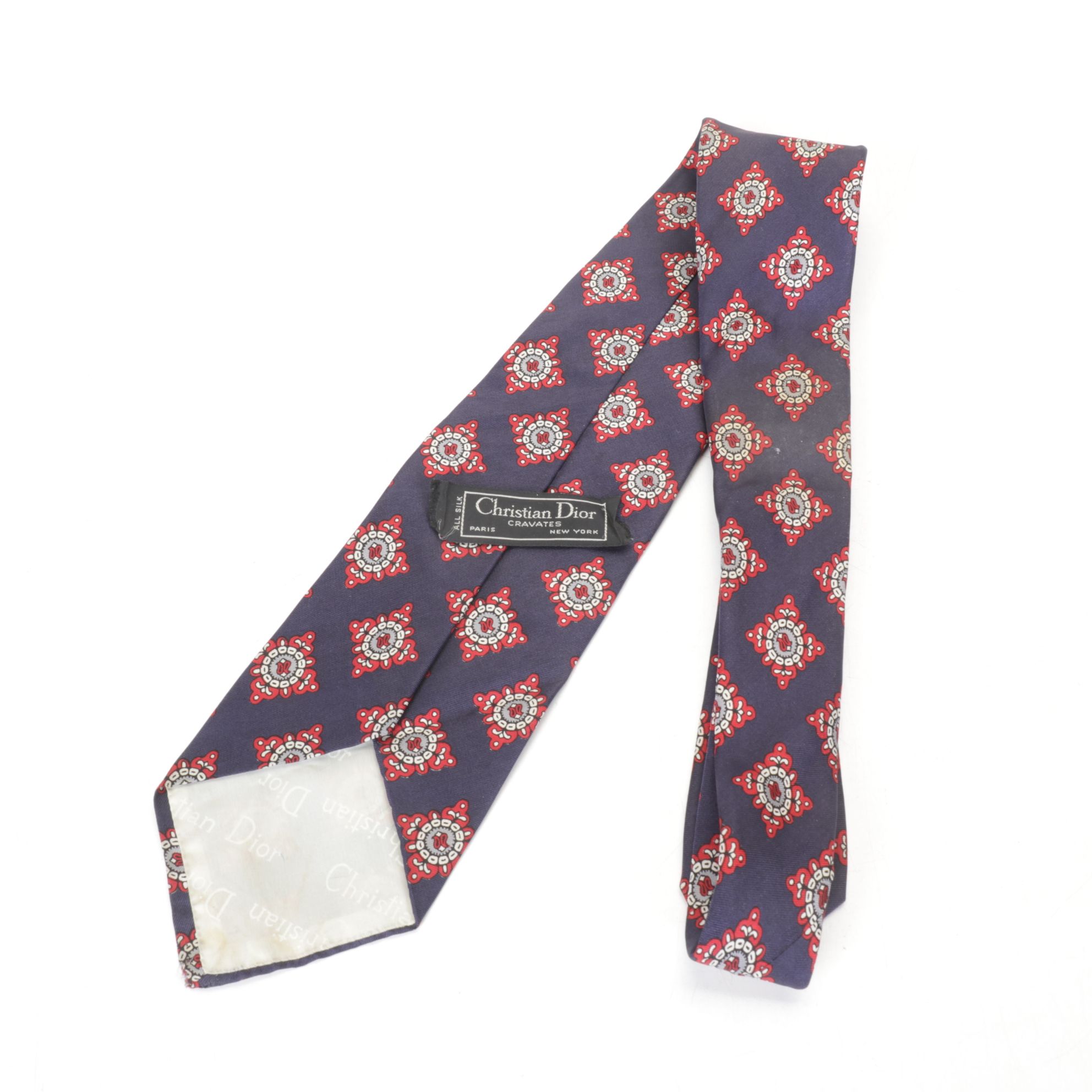 Christian Dior Silk Patterned Neck Ties