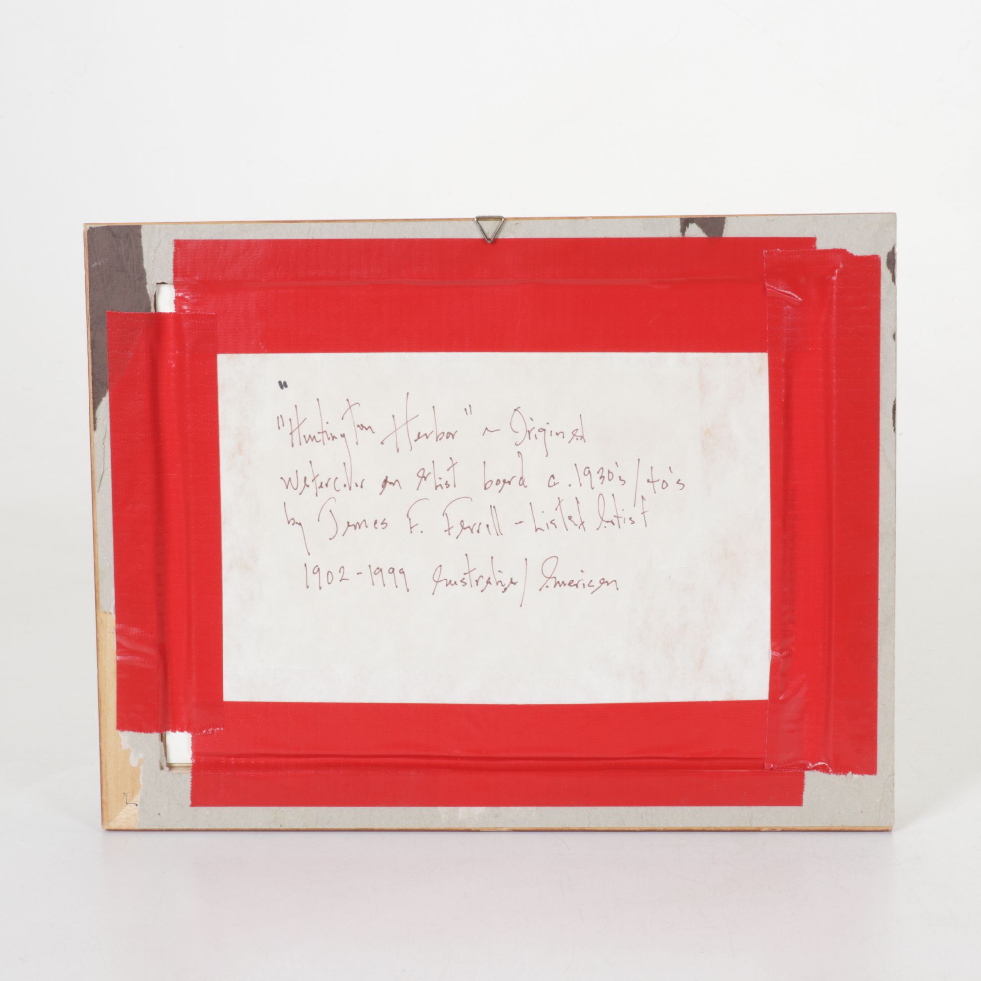 Offset Lithograph After James Ferrell Harborscape "Hunting in Harbor", c. 1930s