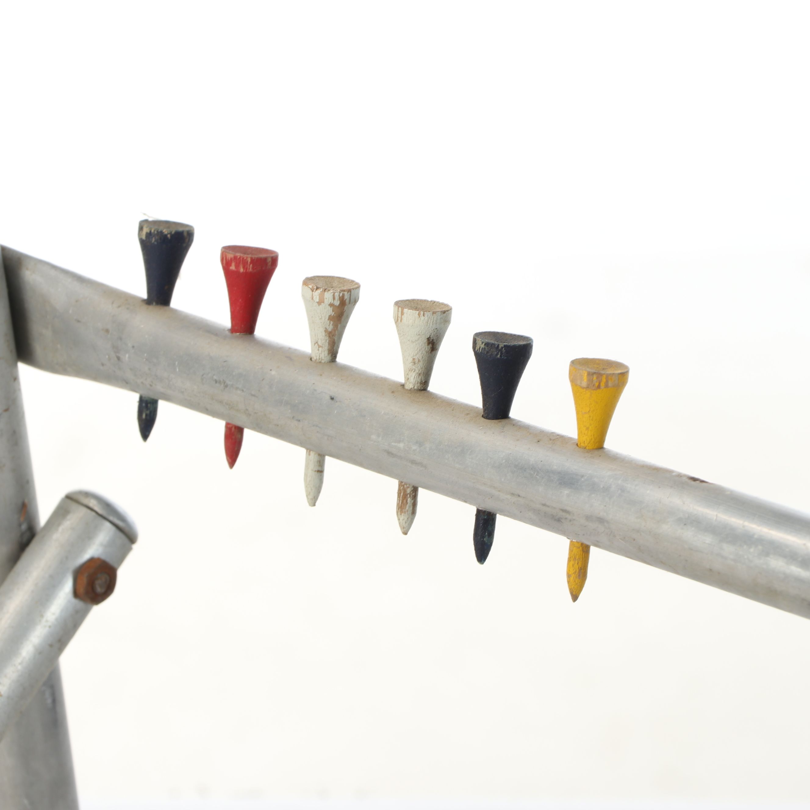 Vintage Golf Accessory Stands with Tees and Balls