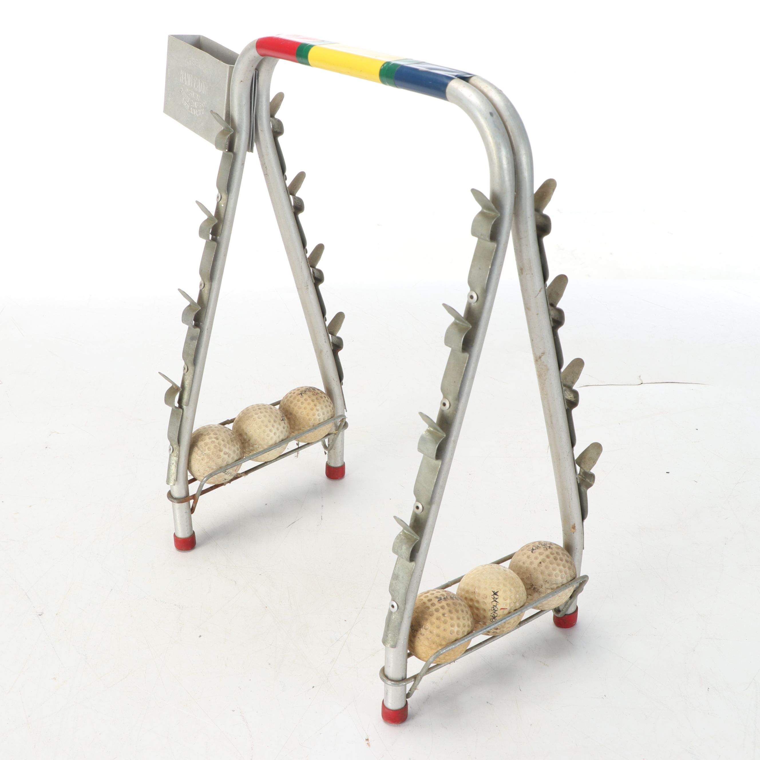 Vintage Golf Accessory Stands with Tees and Balls