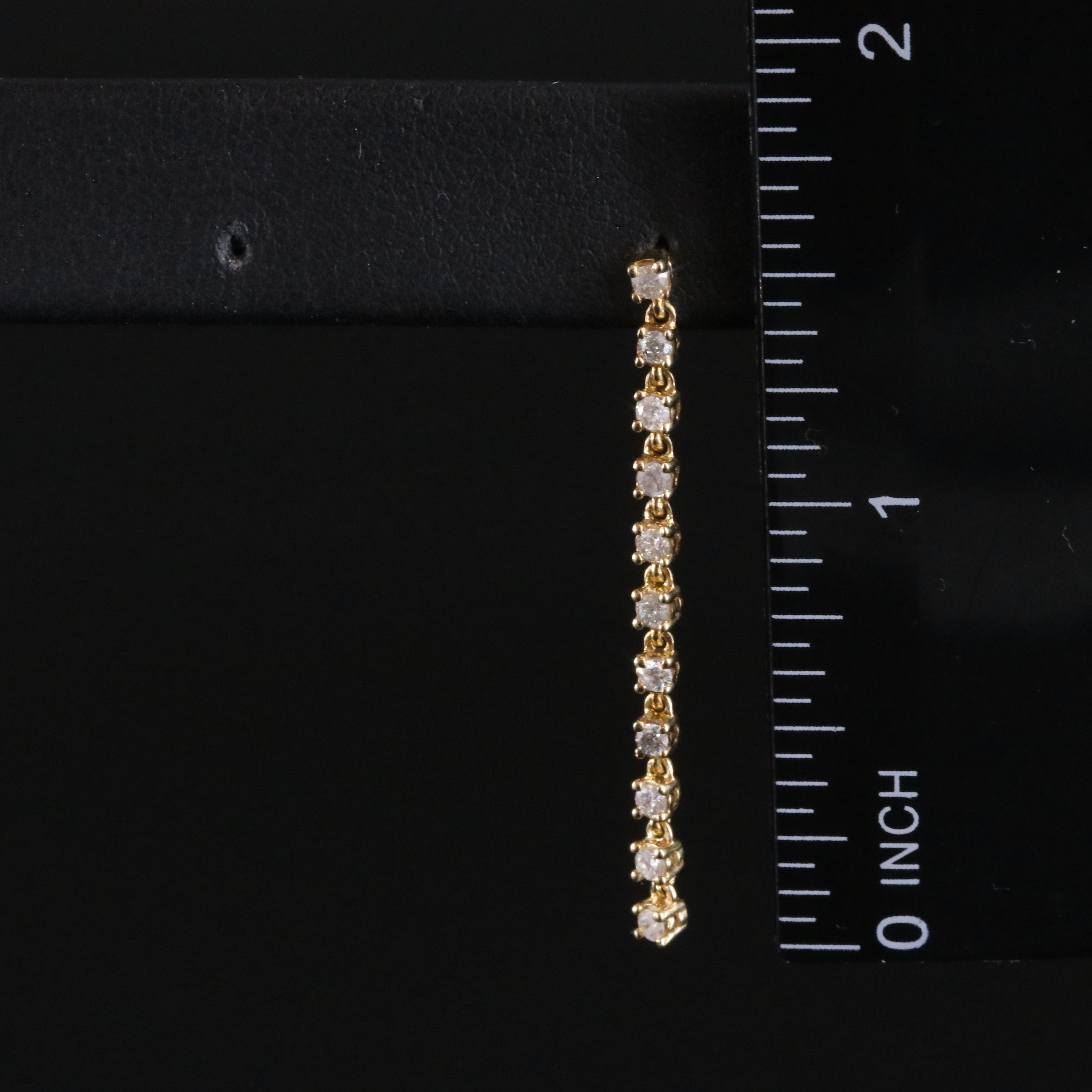 10K 0.60 CTW Diamond Line Earrings