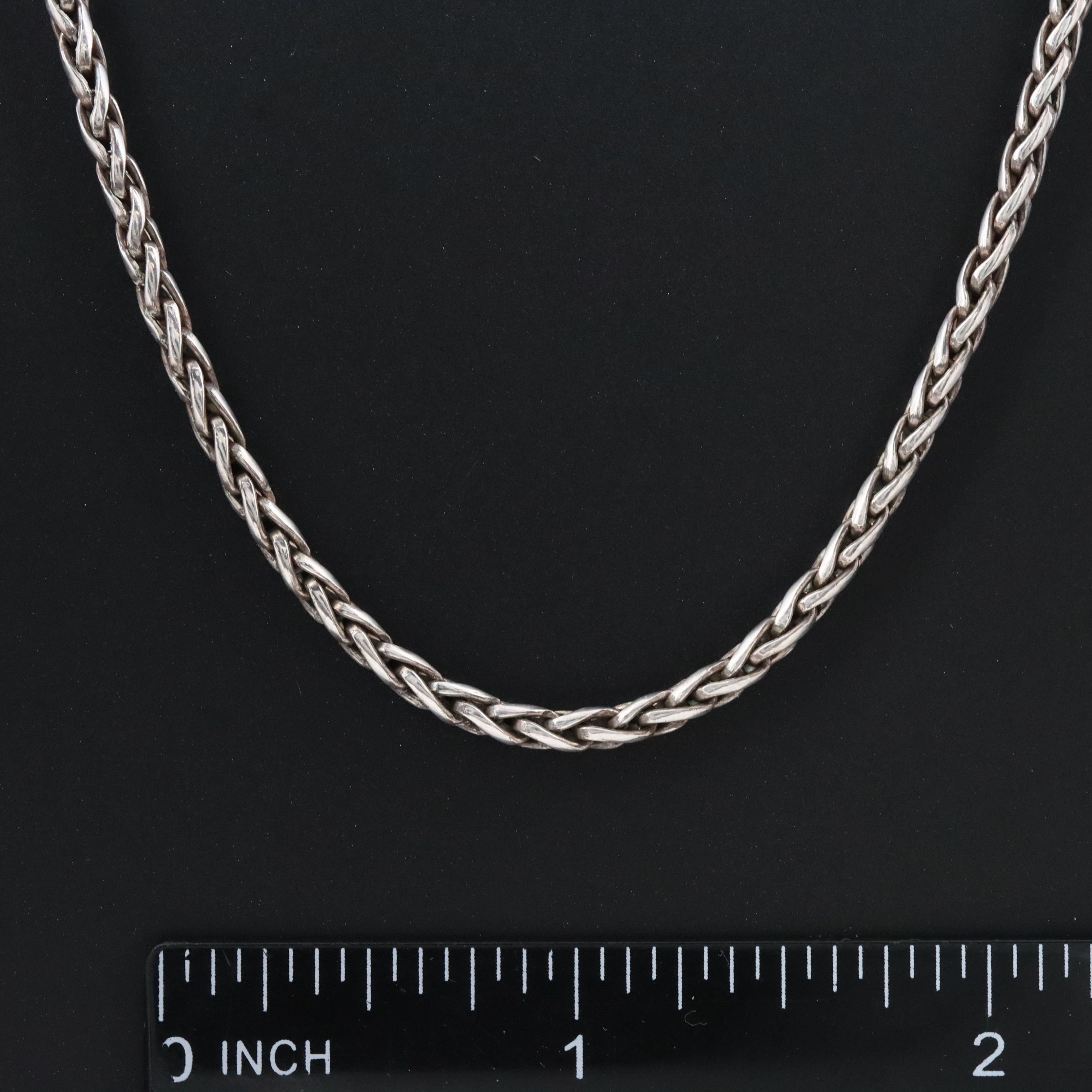 Sterling Wheat Chain Necklace