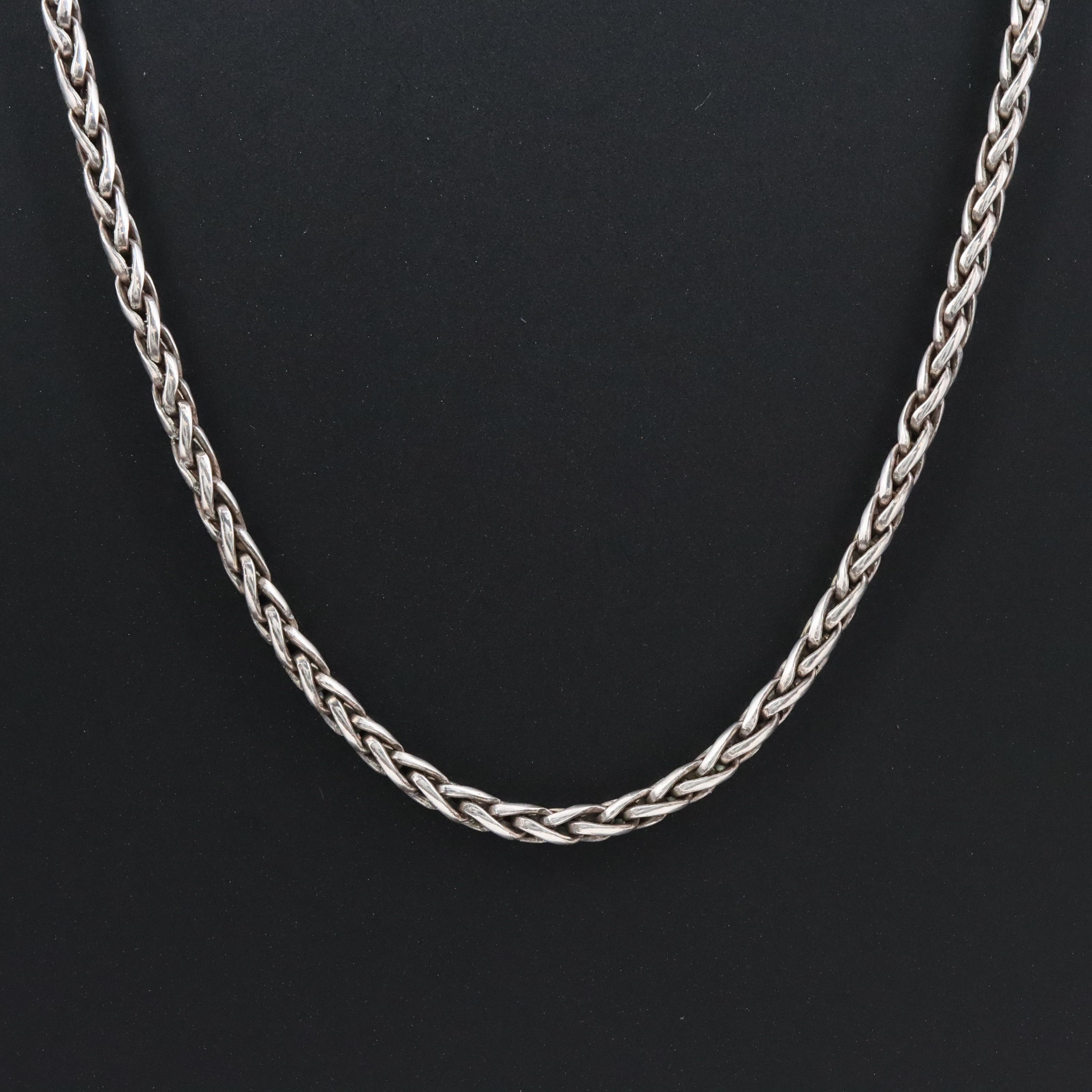 Sterling Wheat Chain Necklace