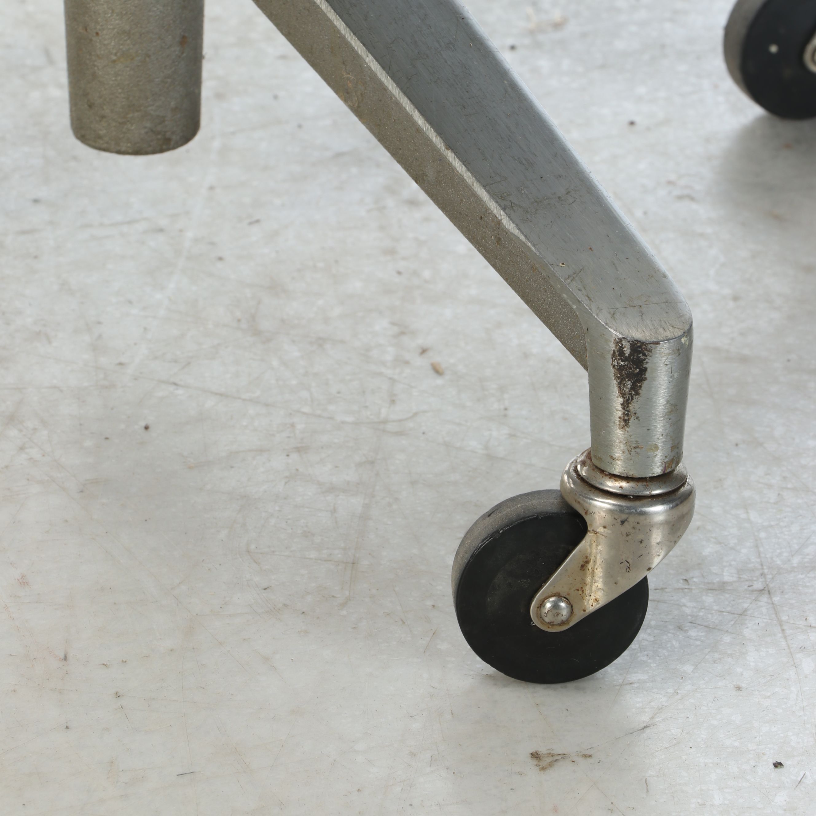 Steelcase Inc. Green Rolling Chair with Other Faux Leather Swivel Stool