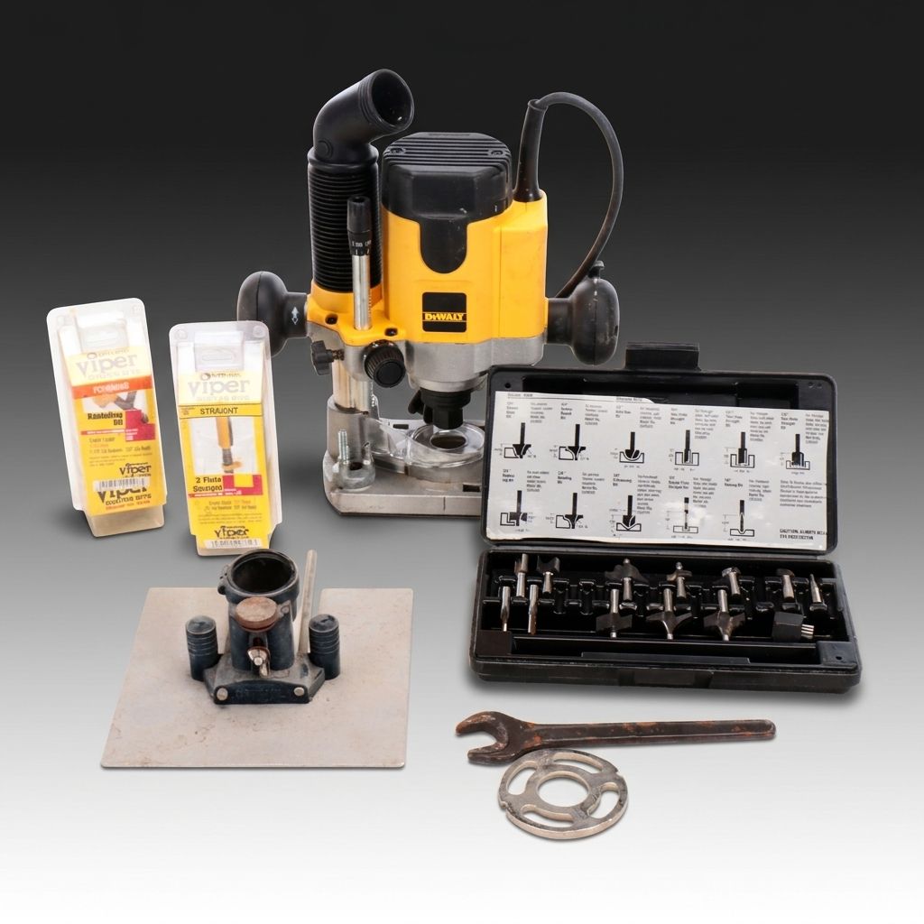 DeWalt DW621 Electronic Plunge Router with Black & Decker Bits