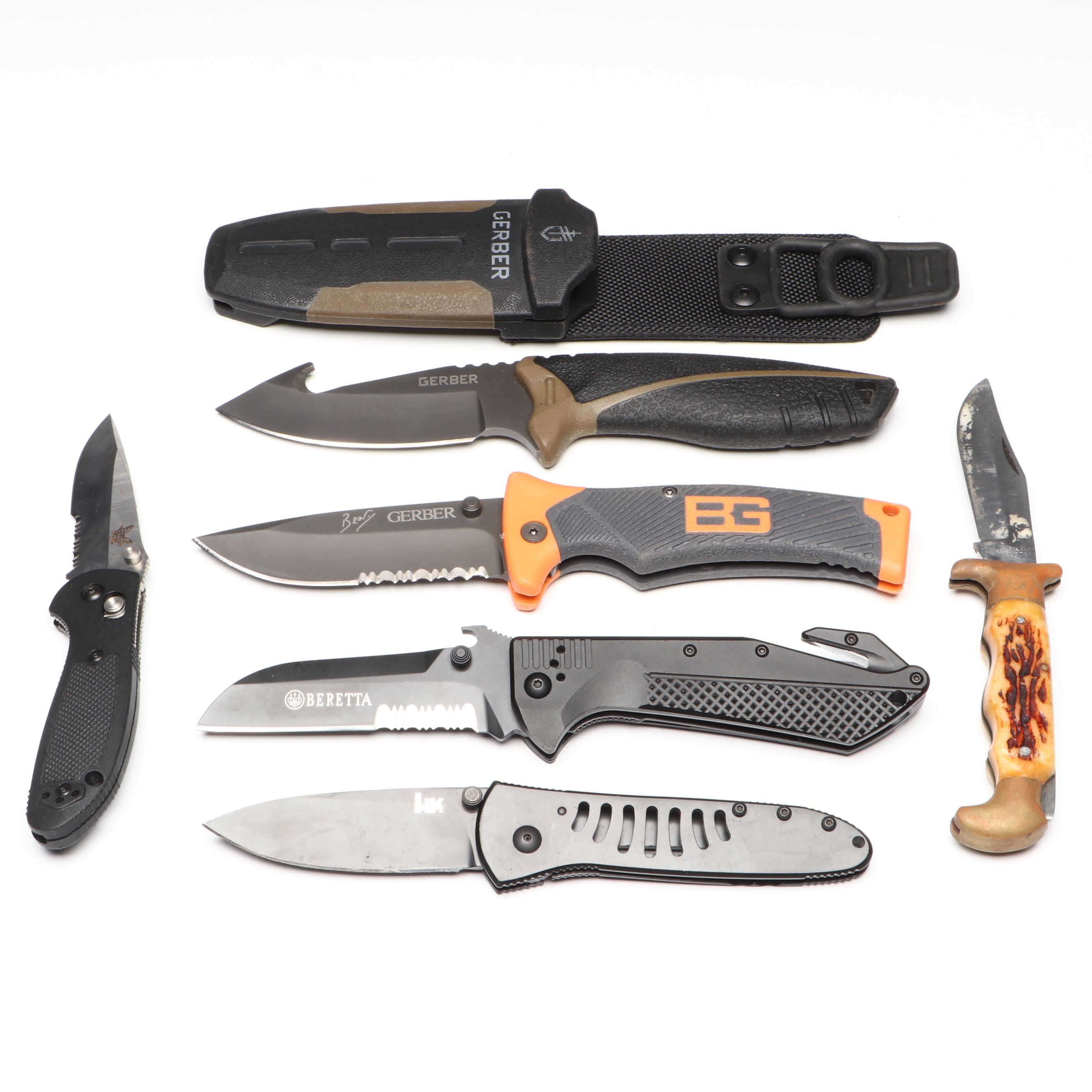Gerber Gut Hook, Bear Grylls Serrated and Other Pocket Knives