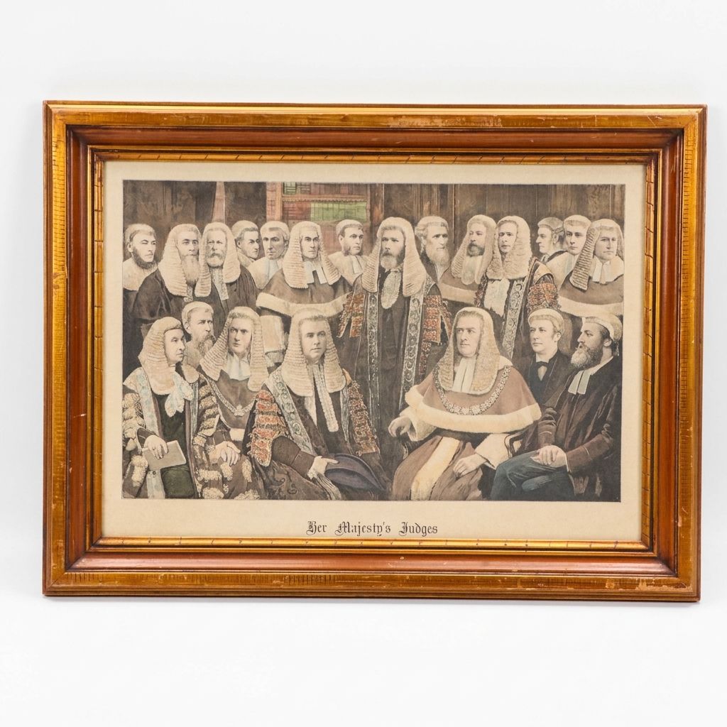 Hand-Colored Engraving "Her Majesty's Judges in Ireland"