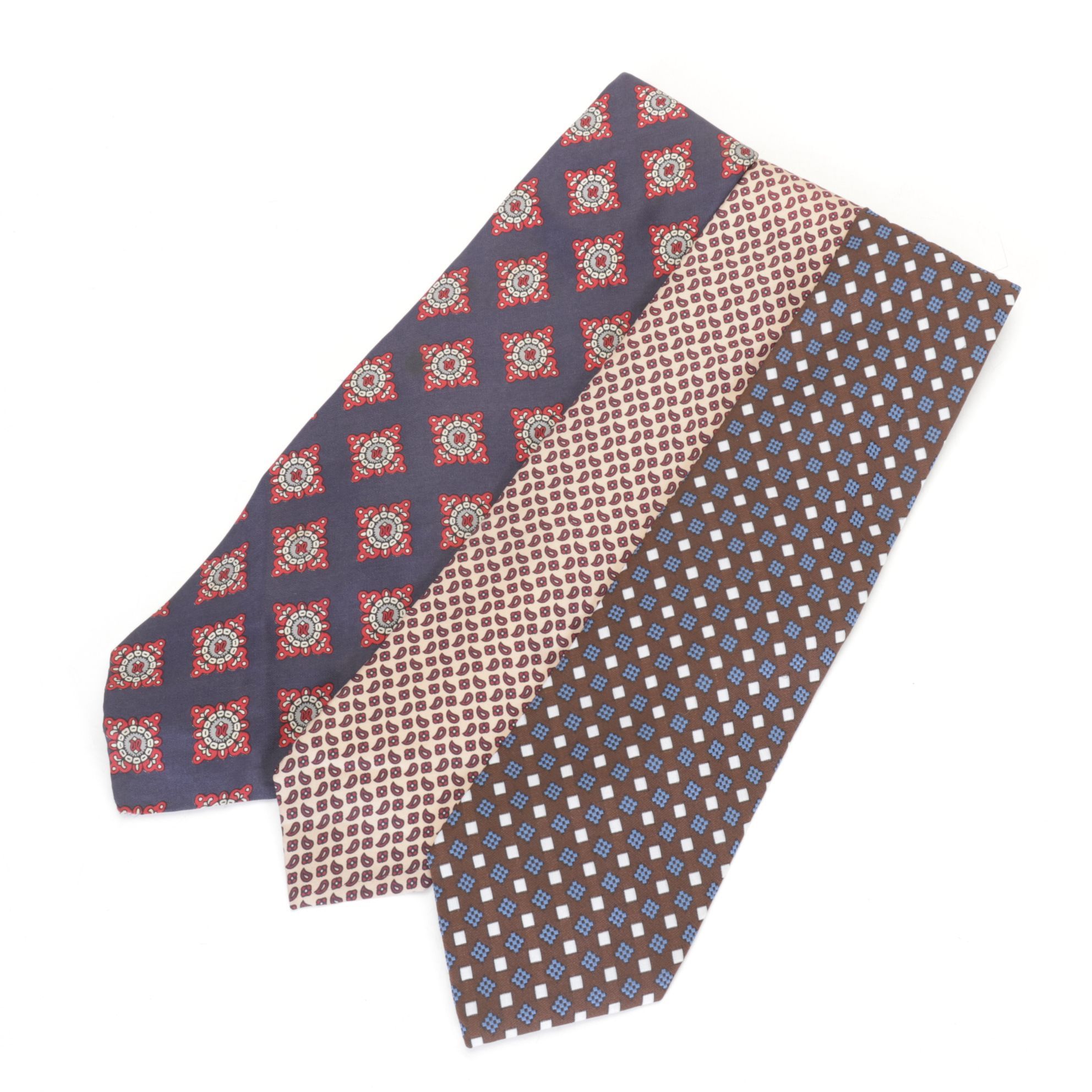 Christian Dior Silk Patterned Neck Ties