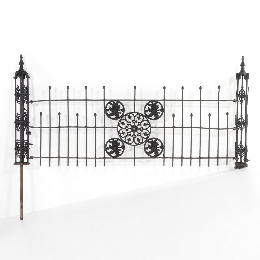 Victorian Style Cast and Wrought Iron Gate with Posts