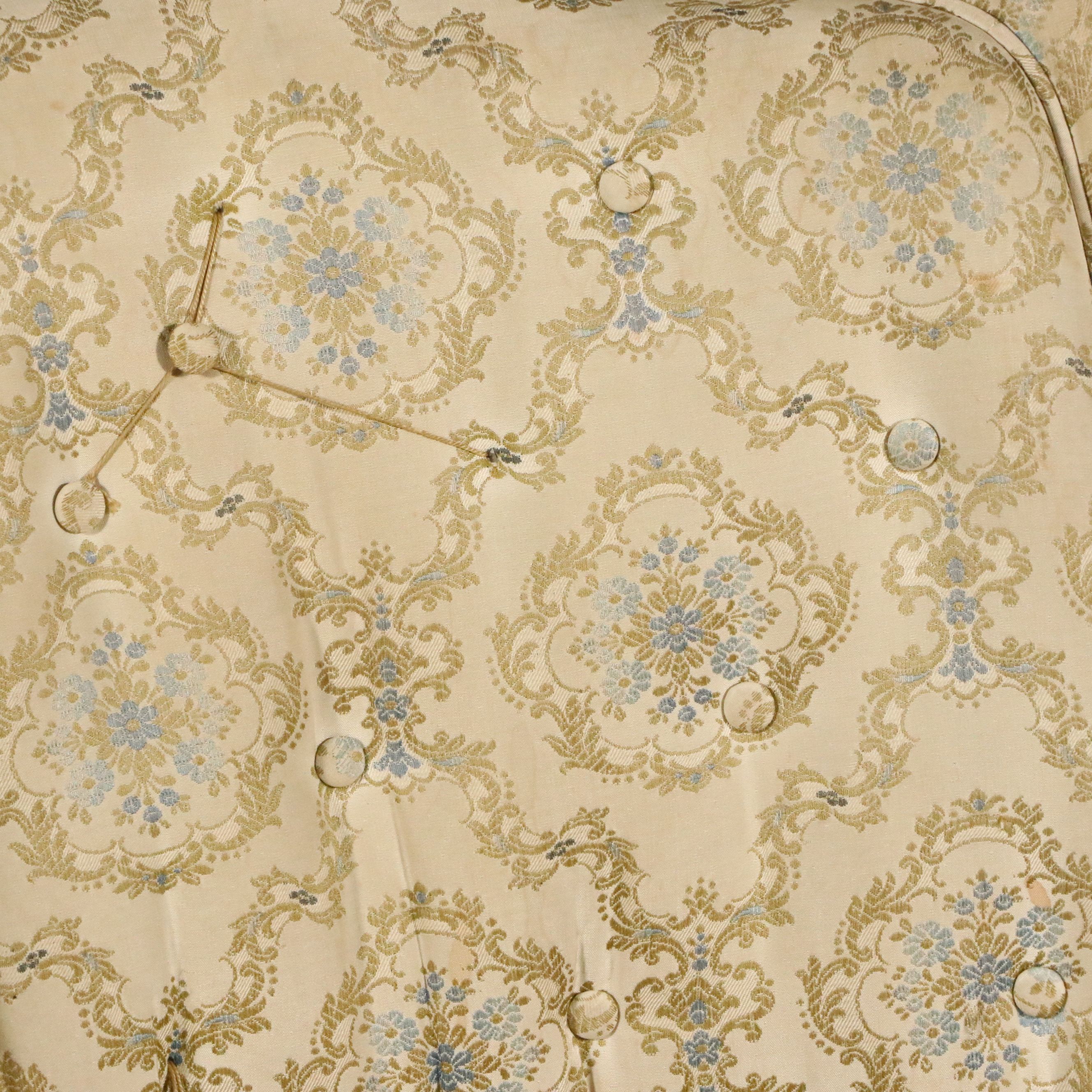 Pair of Henredon Damask Upholstered Slipper Chairs, Mid to Late 20th Century