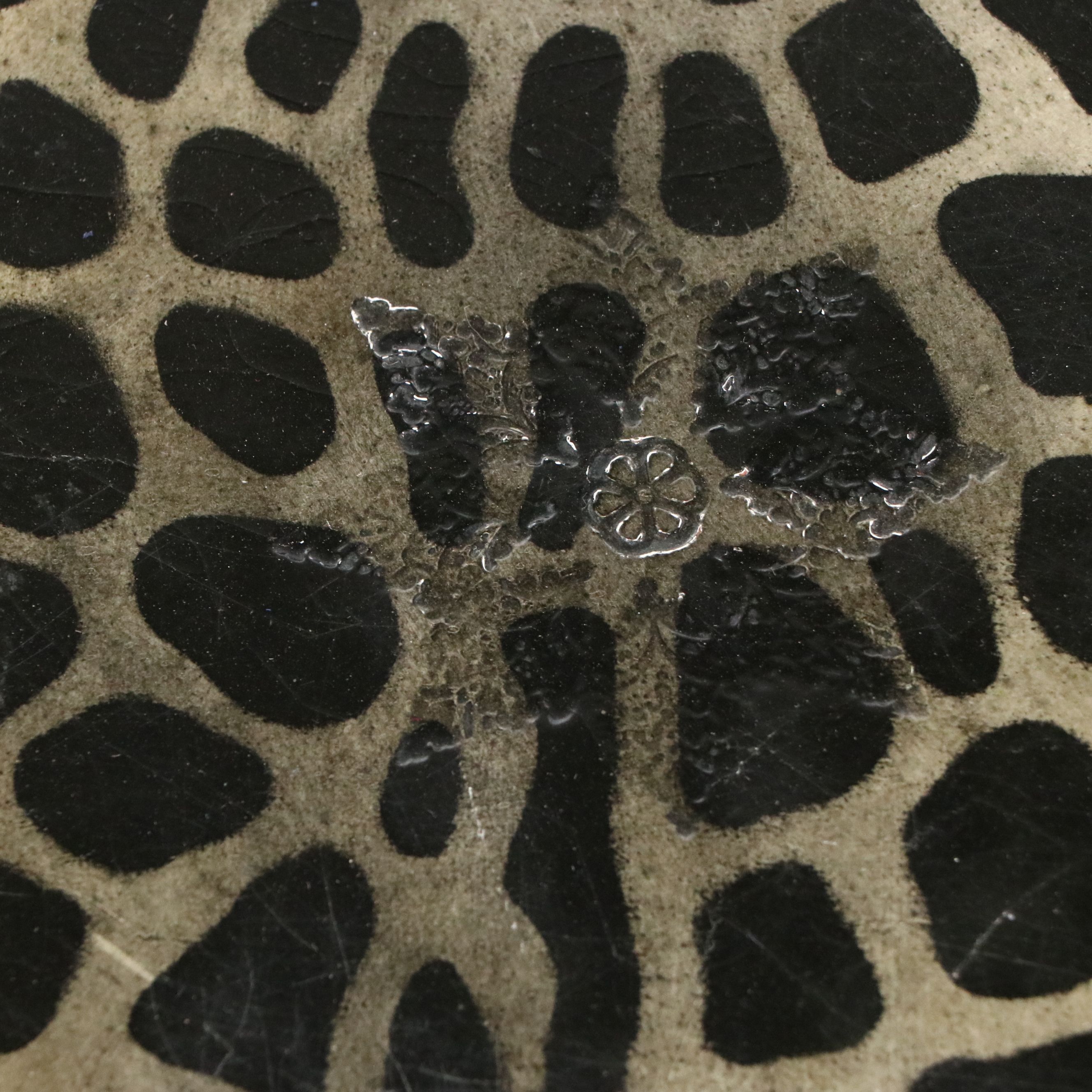 Maitland-Smith Leather and Animal Print Ottoman, Late 20th Century