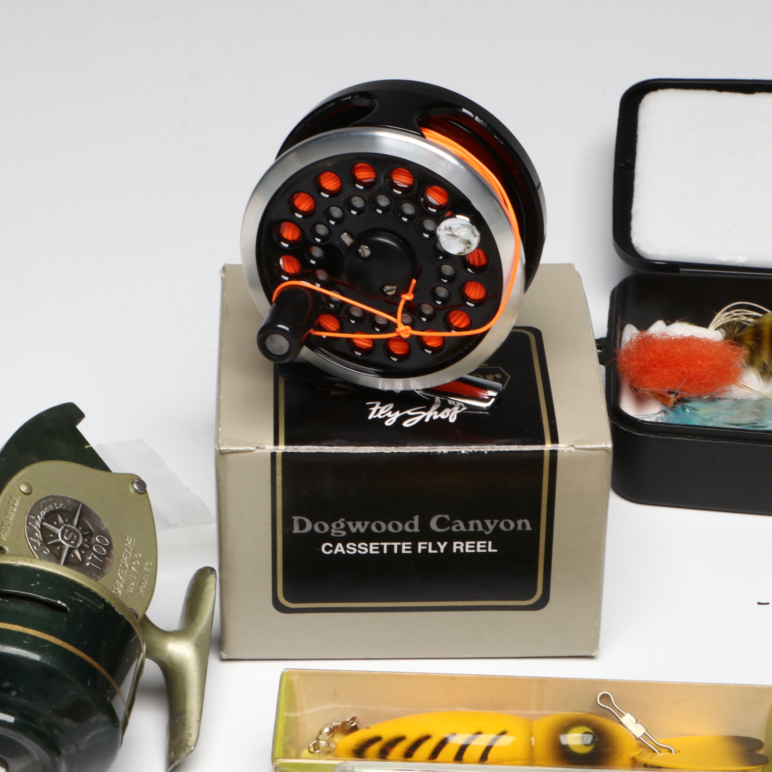 White River "Dogwood Canyon" Fly Reel with More Reels, Lures, and Hooks