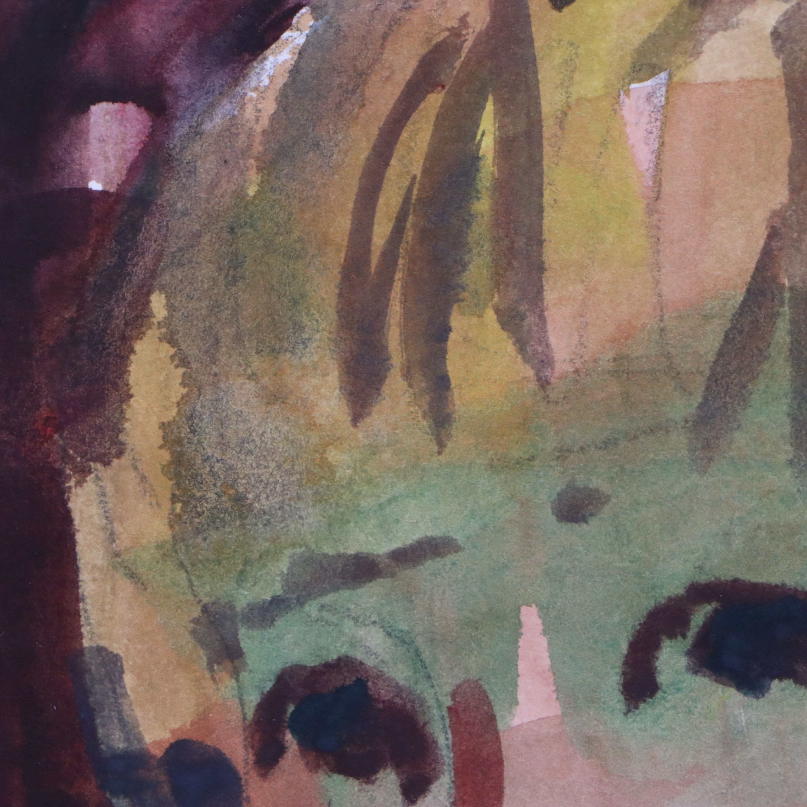 Jack Meanwell Watercolor Portrait Painting, 1994