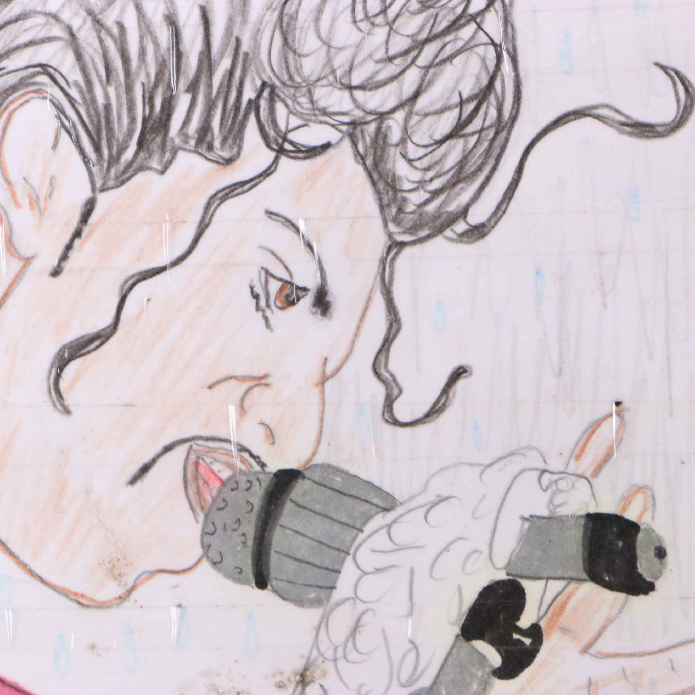 Self-Taught Artist Pop Art Drawing "Purple Reign Forever!," 2016