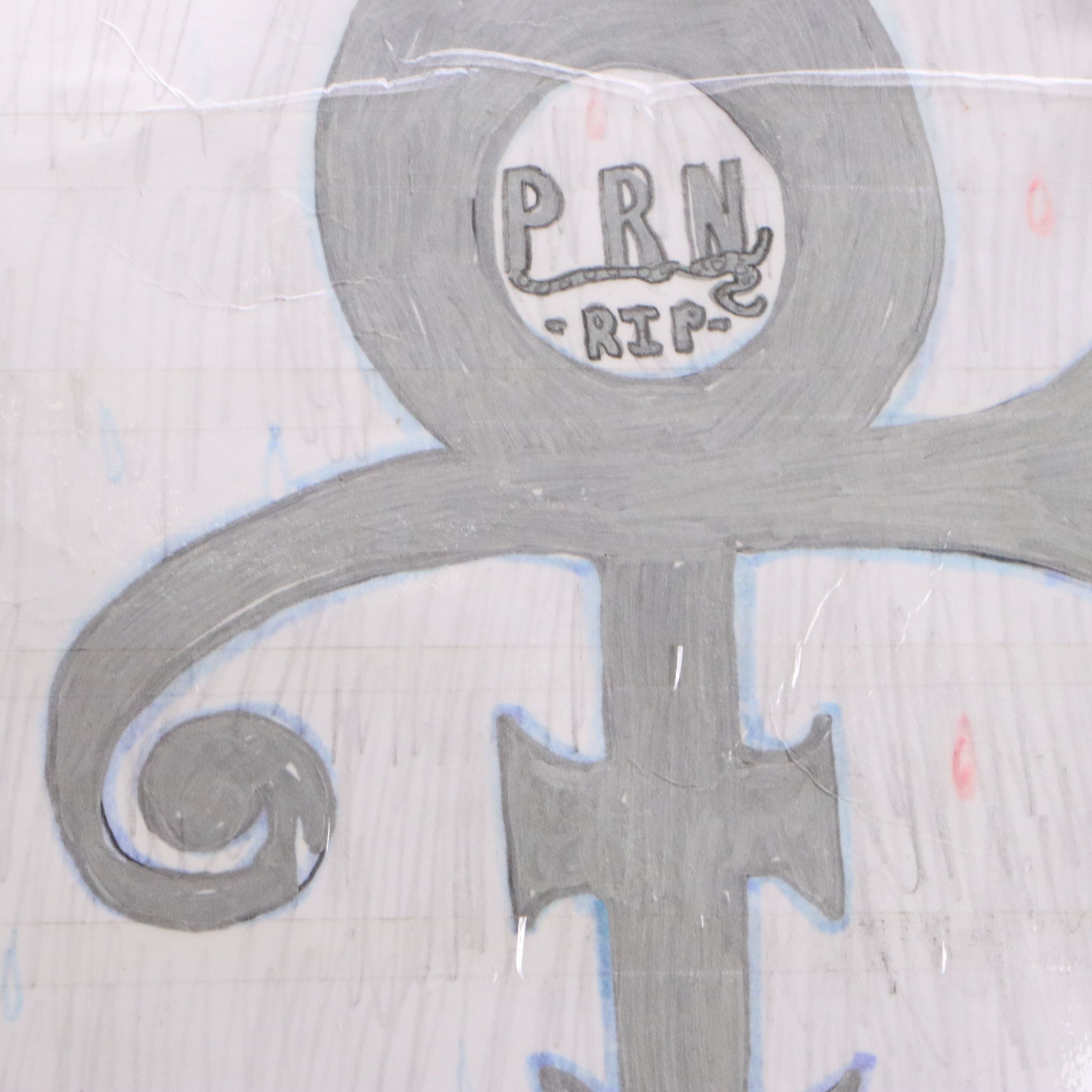 Self-Taught Artist Pop Art Drawing "Purple Reign Forever!," 2016