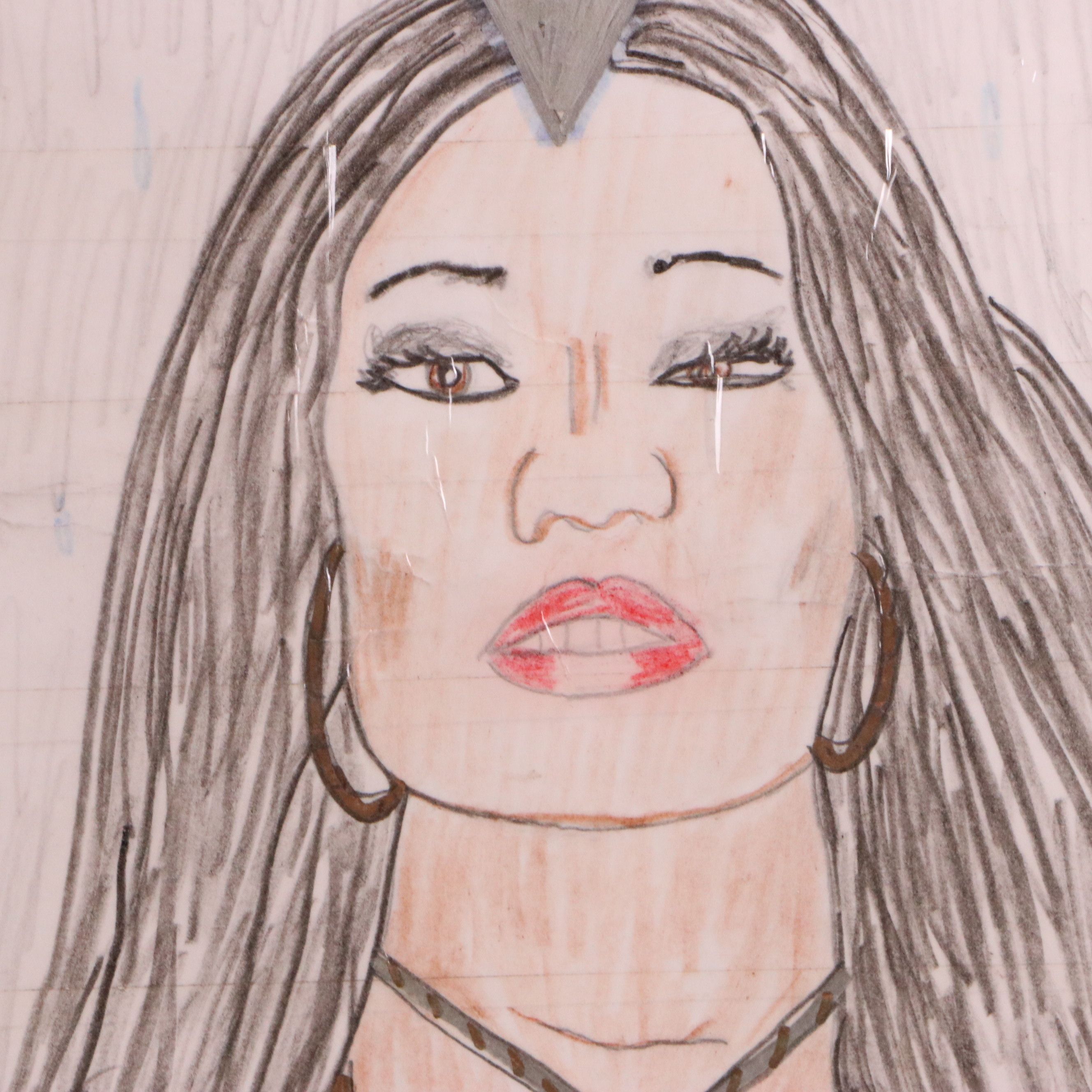 Self-Taught Artist Pop Art Drawing "Purple Reign Forever!," 2016