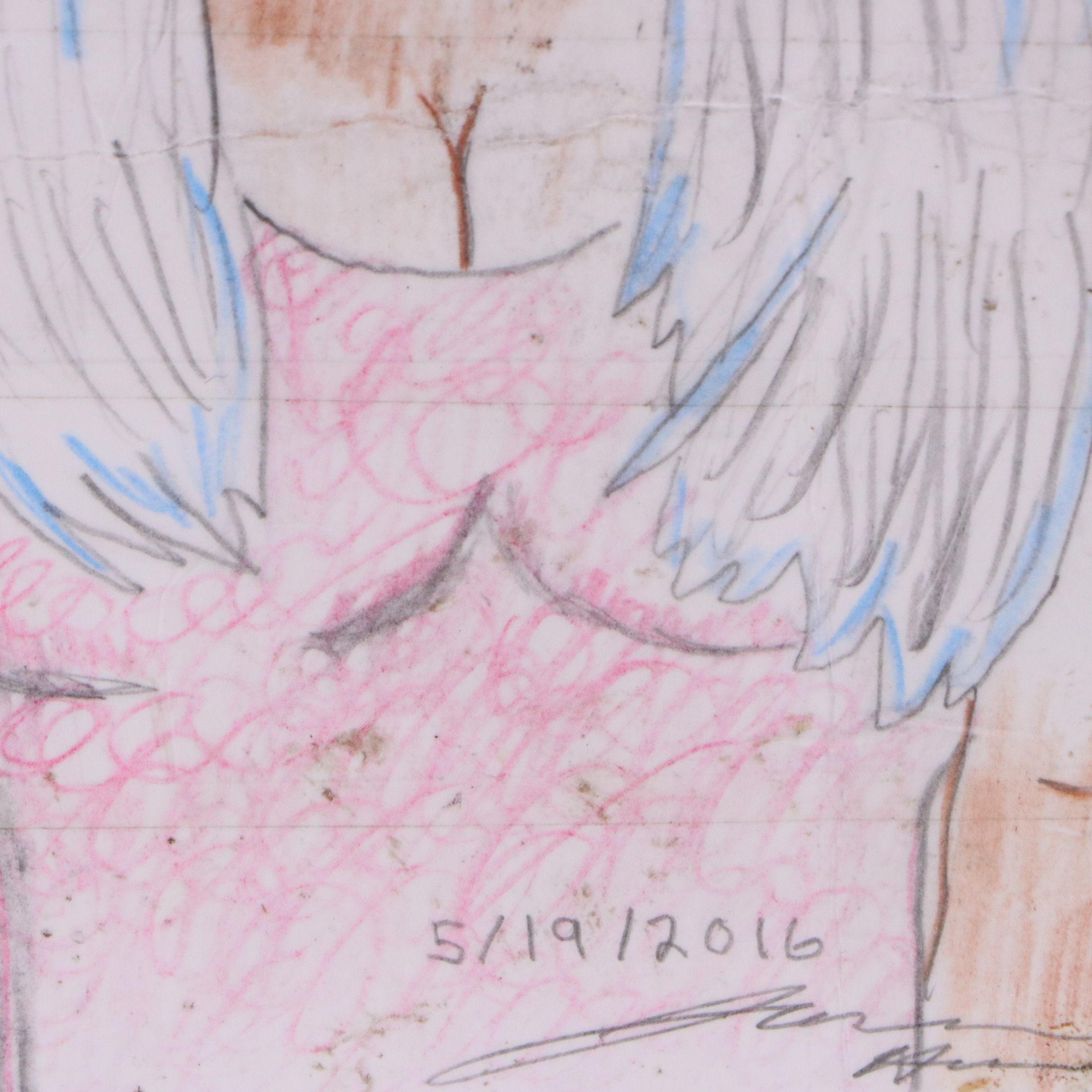 Self-Taught Artist Pop Art Drawing "Purple Reign Forever!," 2016