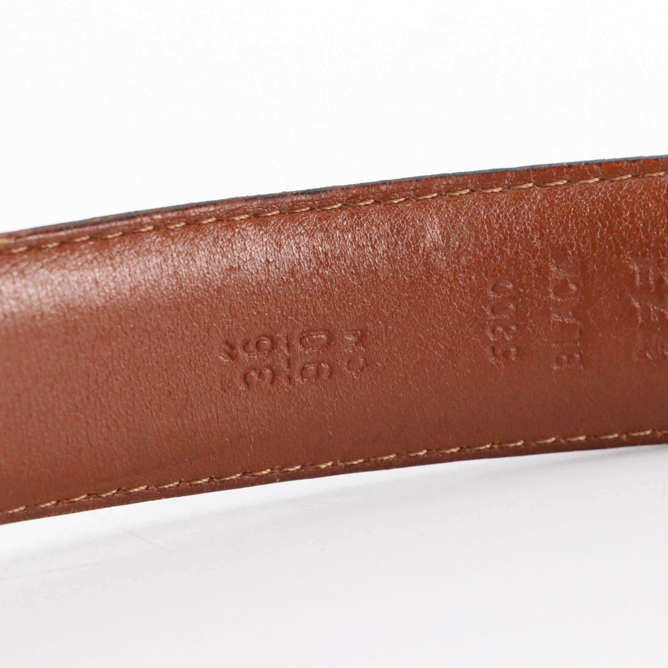 Men's Coach Black Leather and Brass Buckled Belts