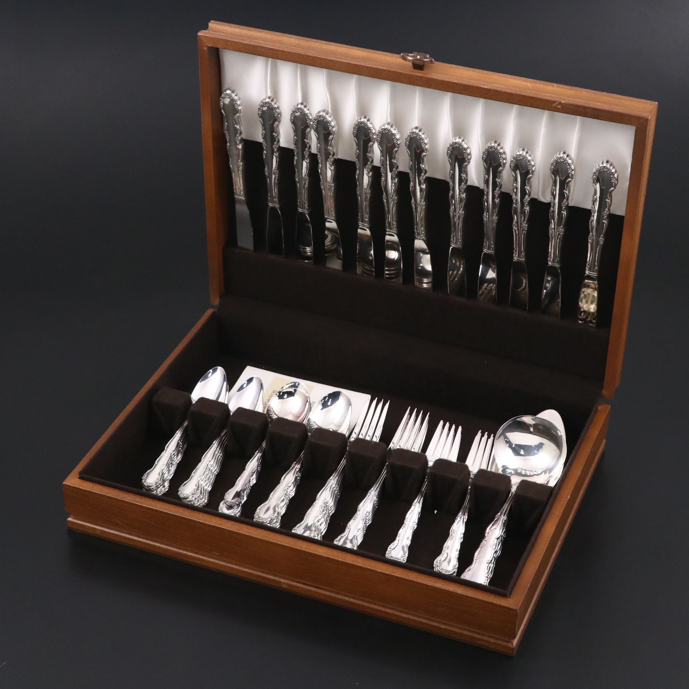 Oneida "Flirtation" Silver Plate Flatware and Serving Utensils, 1959-1984
