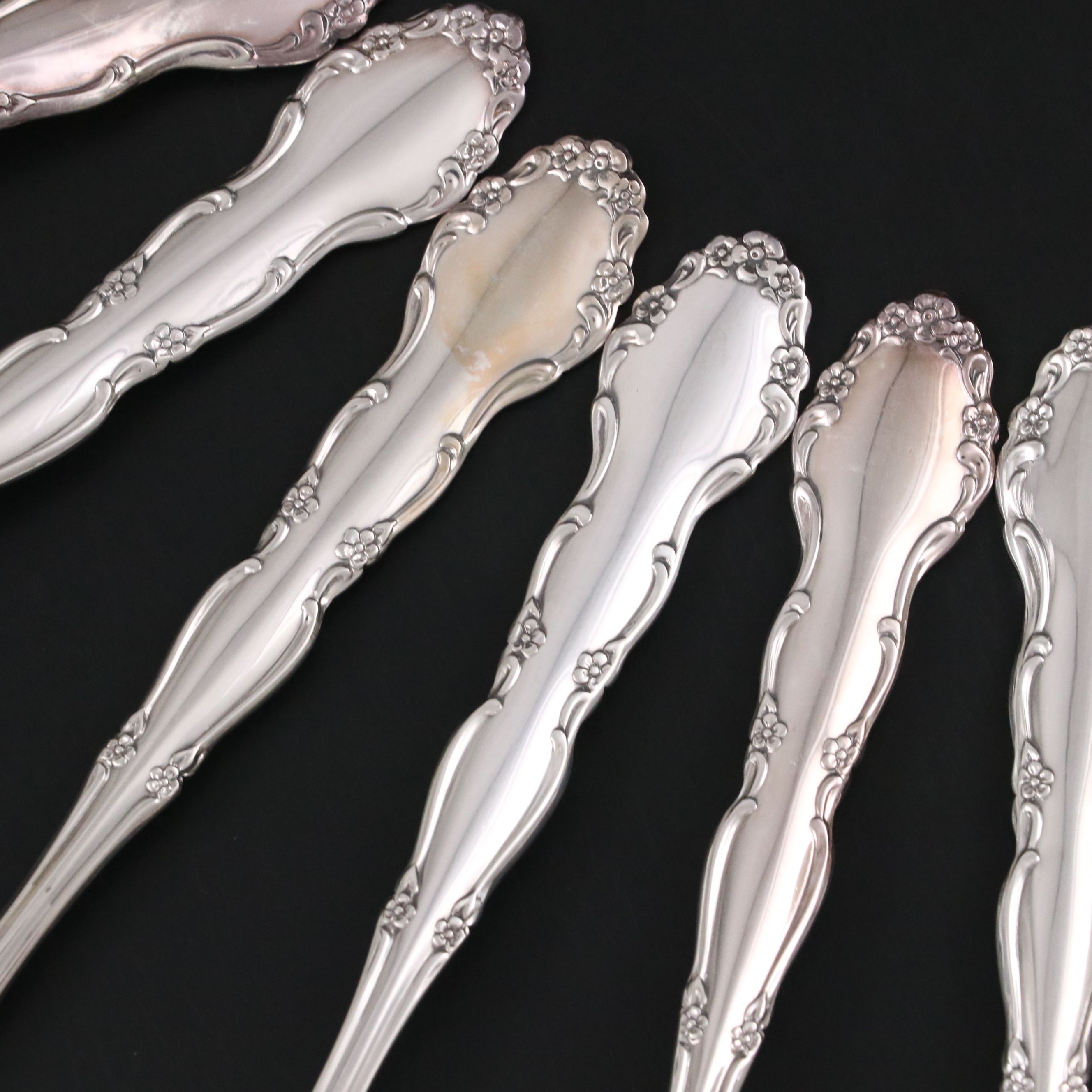 Oneida "Flirtation" Silver Plate Flatware and Serving Utensils, 1959-1984