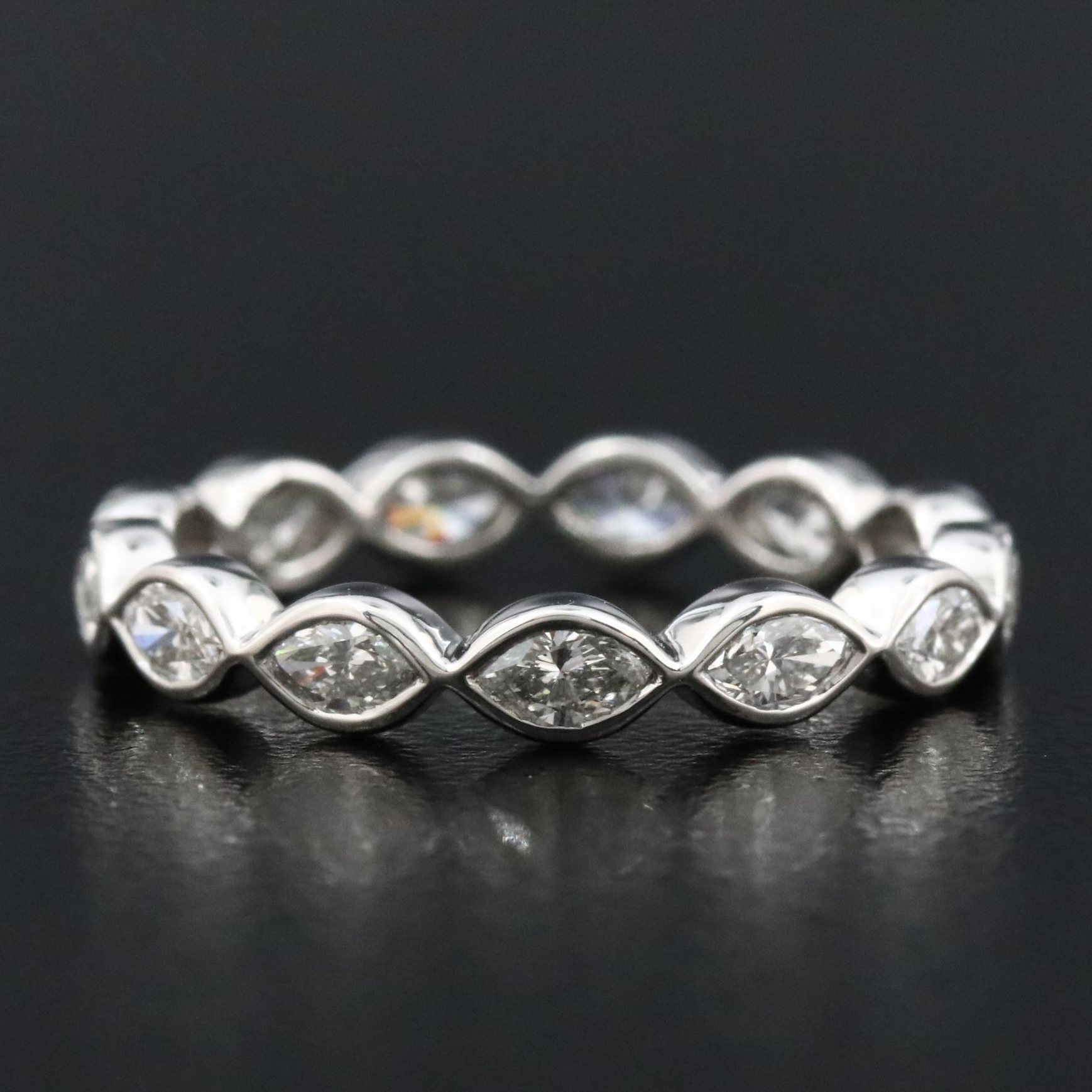 Platinum 0.95 CT Diamond Eternity Band