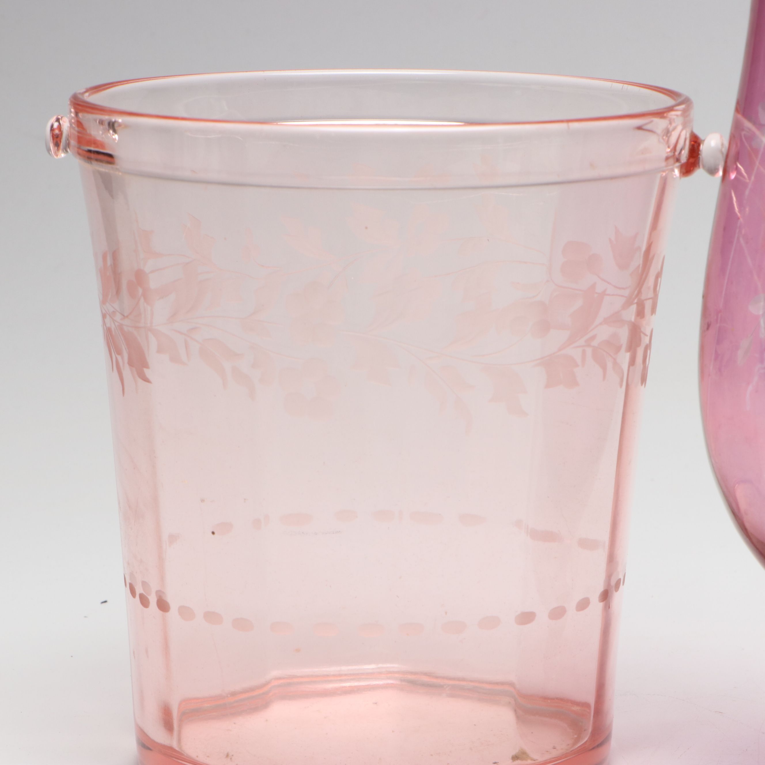 Anchor Hocking "Banded Rings" Uranium Glass with More Vintage Glassware