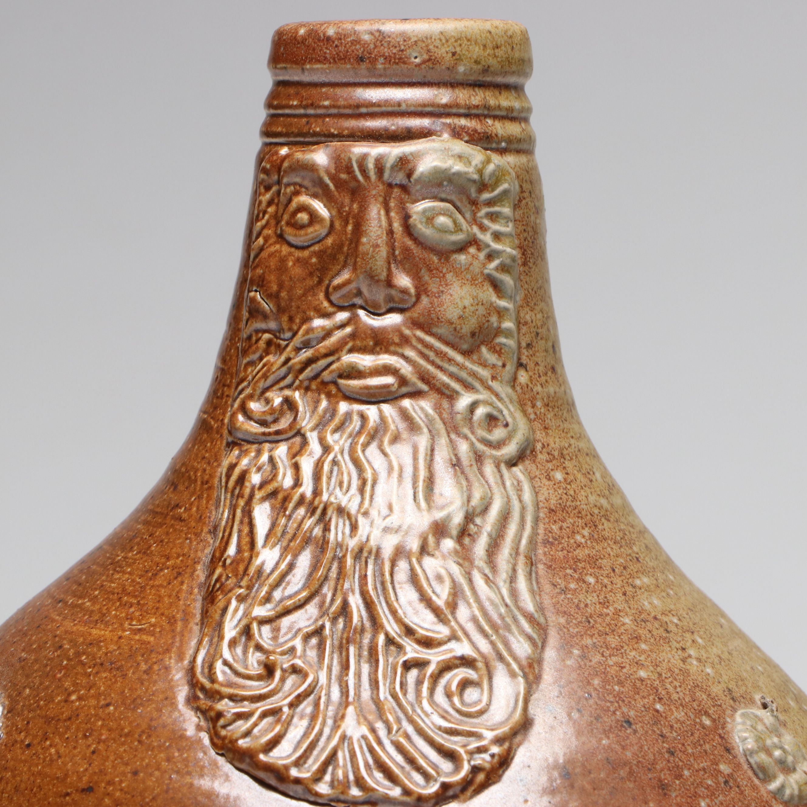 SJ Pottery Stoneware Reproduction Bartmann Jugs