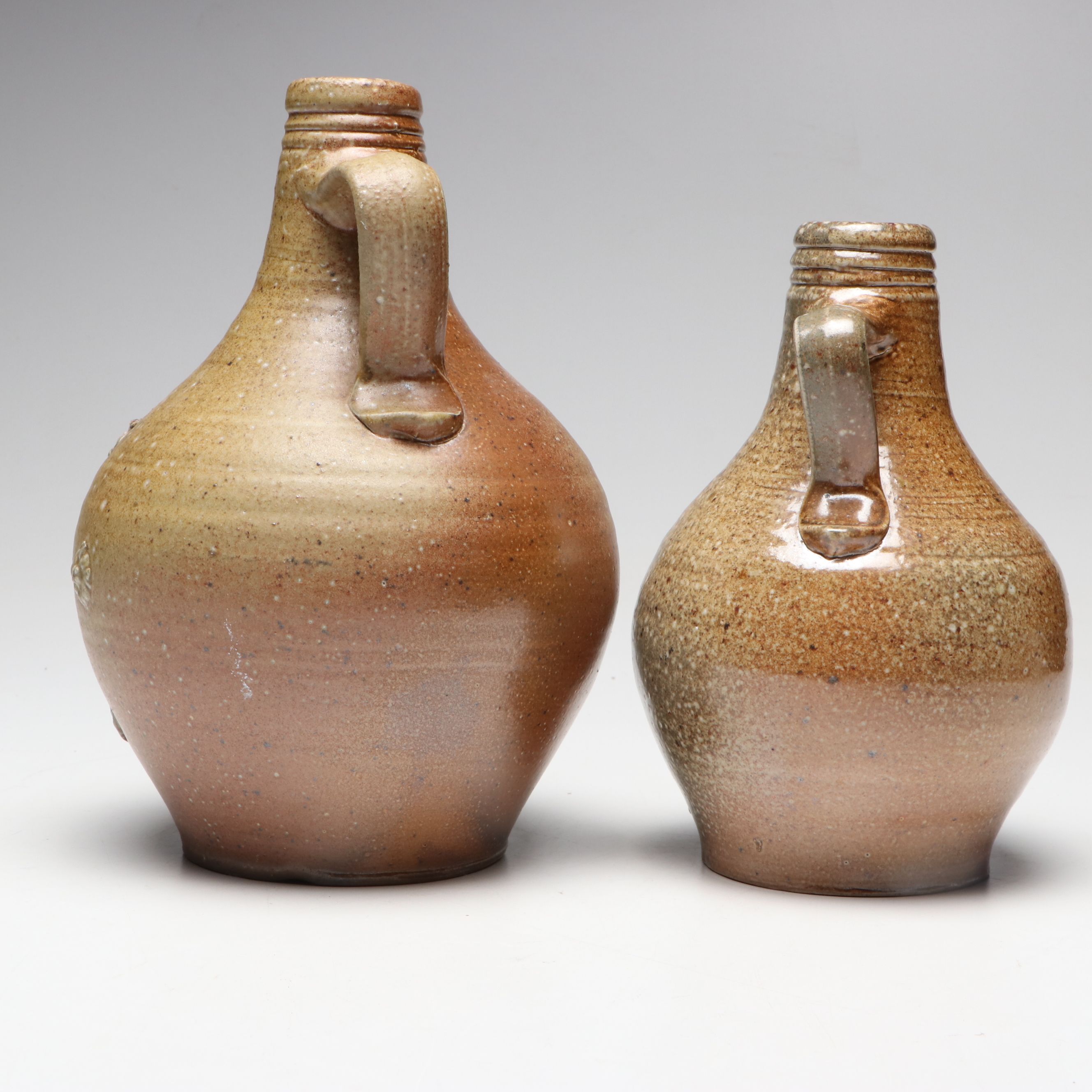 SJ Pottery Stoneware Reproduction Bartmann Jugs