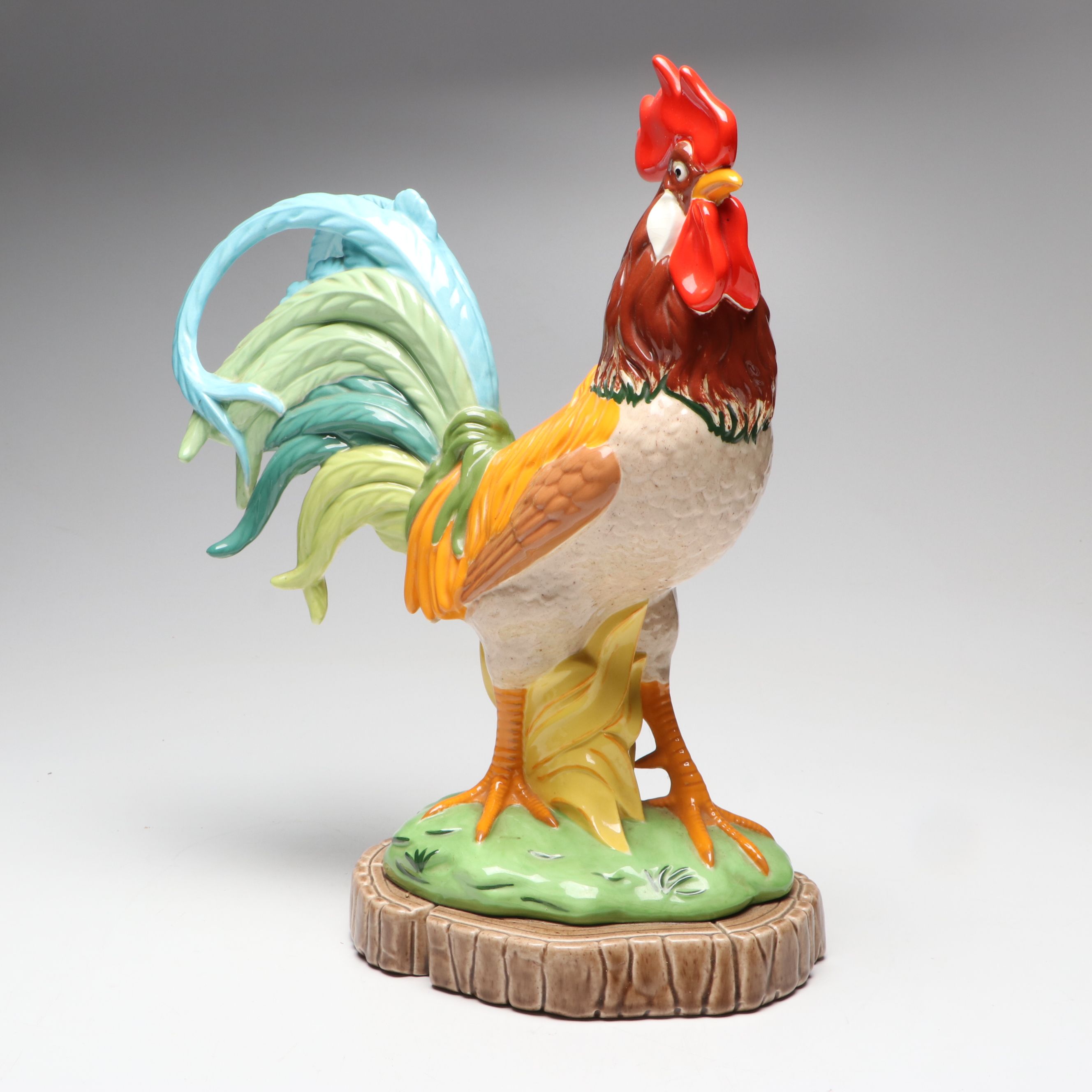 Atlantic Molds Hand-Painted Ceramic Rooster Figurine, 1969