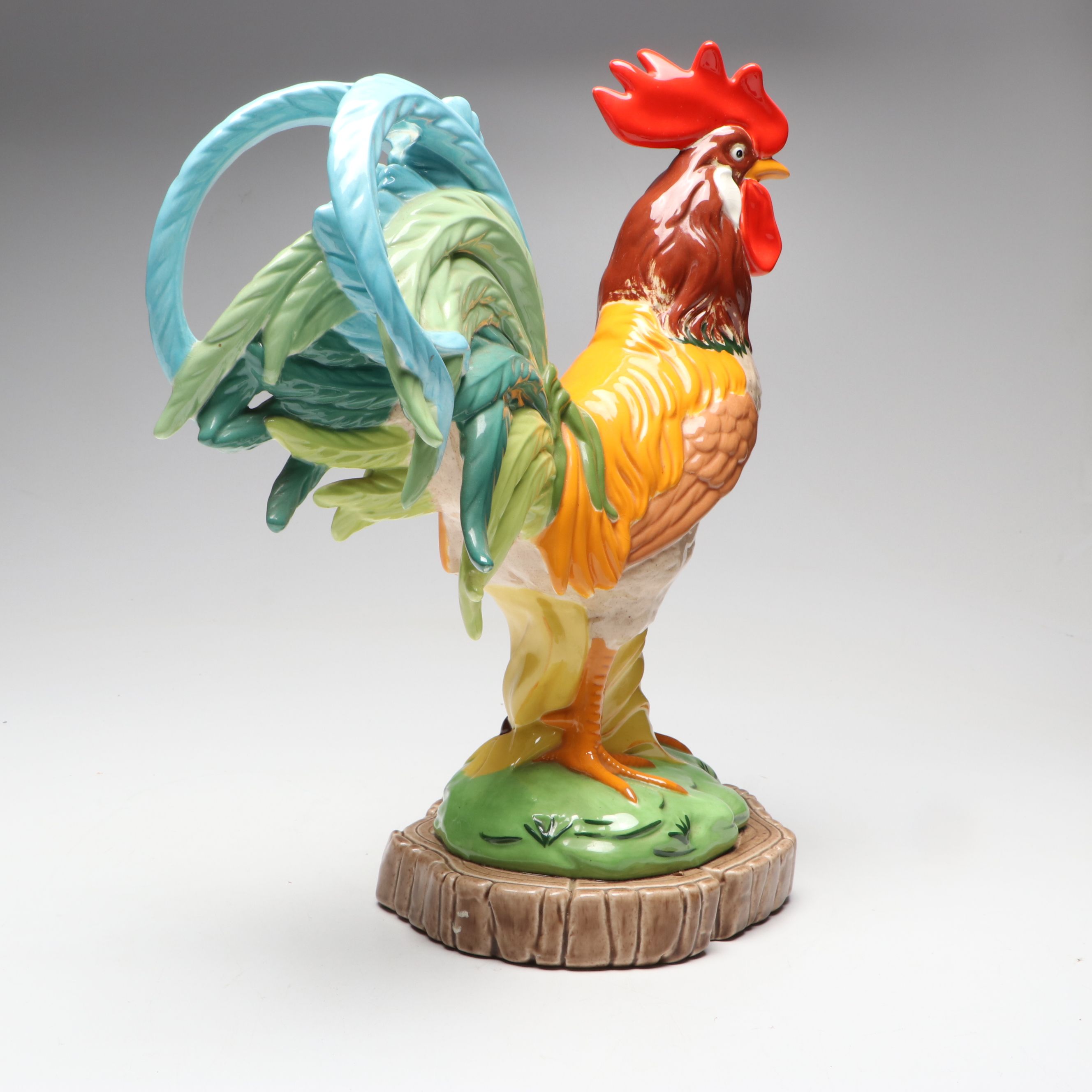 Atlantic Molds Hand-Painted Ceramic Rooster Figurine, 1969