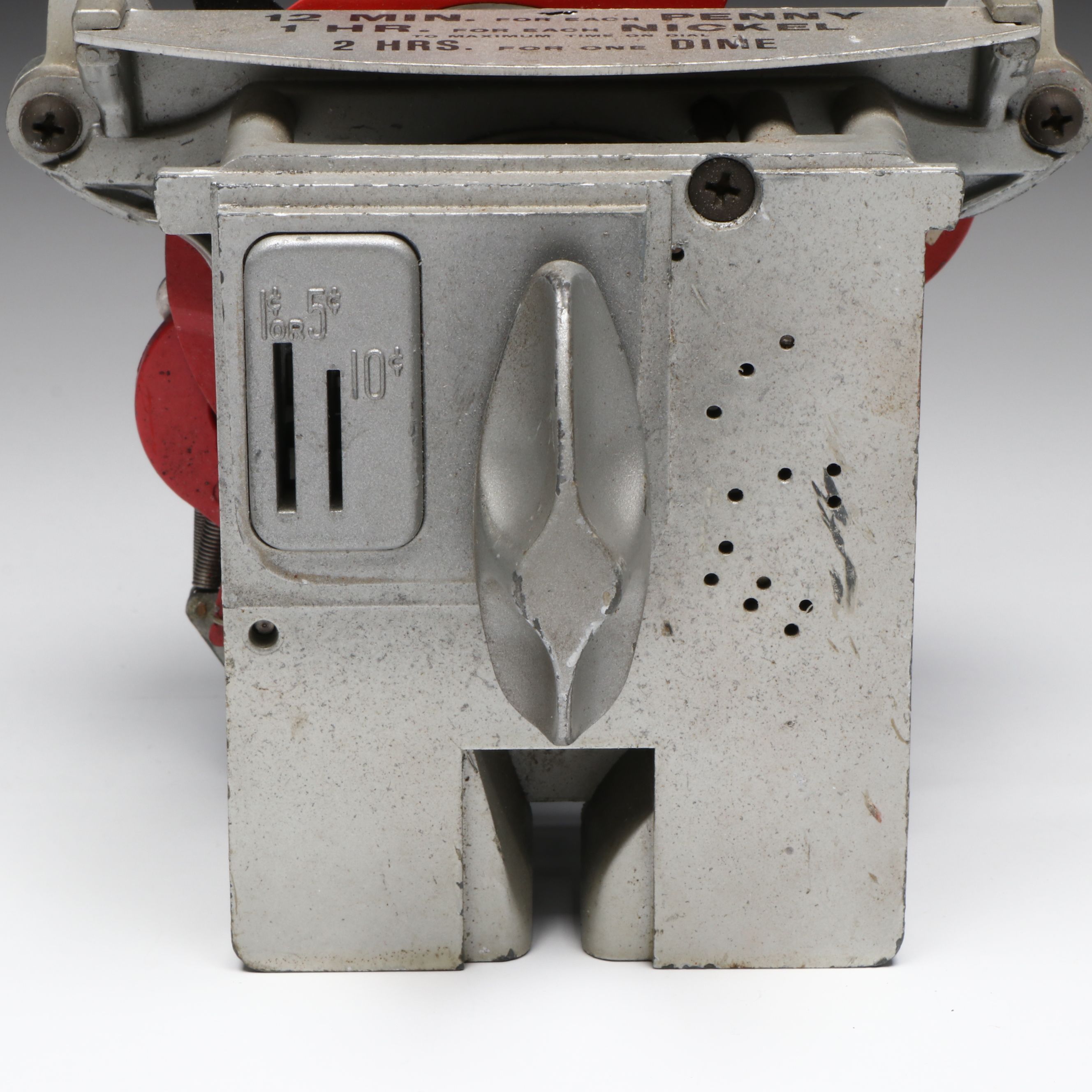 Vintage Coin-Operated Metal Parking Meter Head