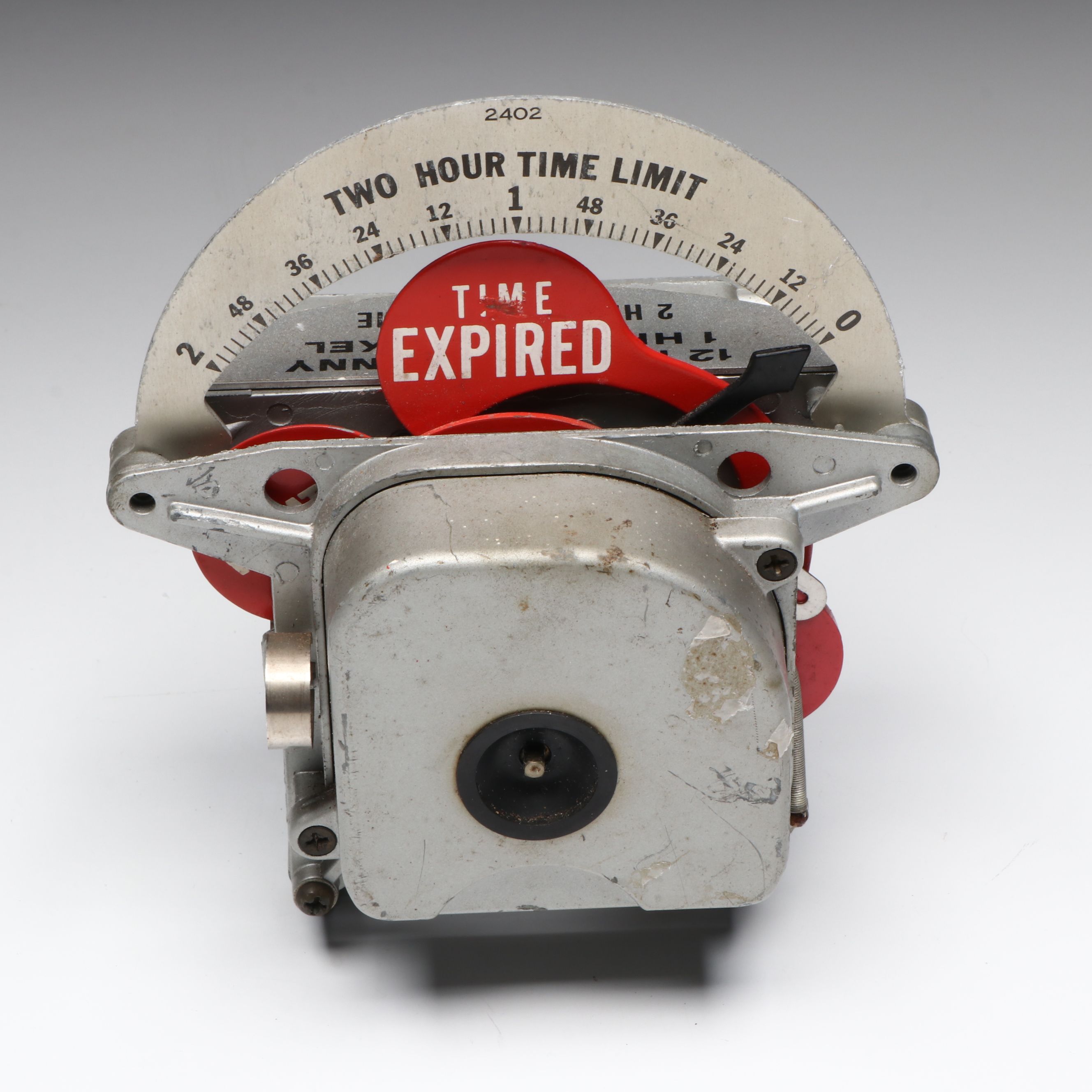 Vintage Coin-Operated Metal Parking Meter Head