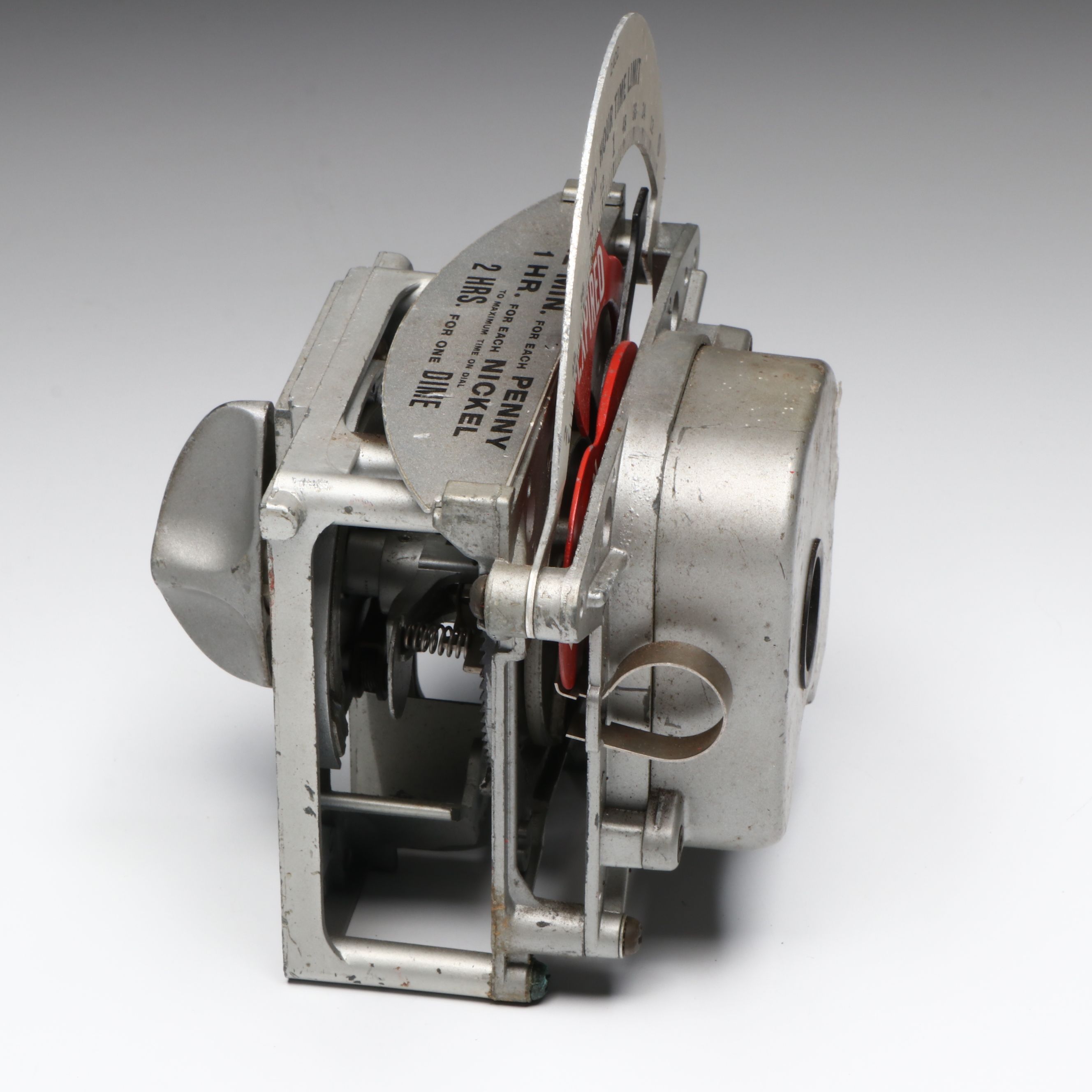 Vintage Coin-Operated Metal Parking Meter Head