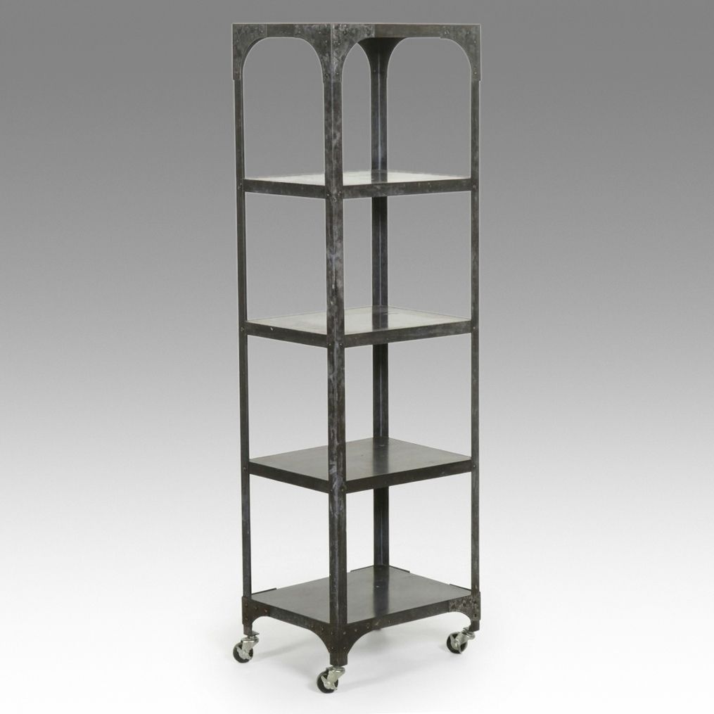 Industrial Style Rolling Shelf Unit, 21st Century