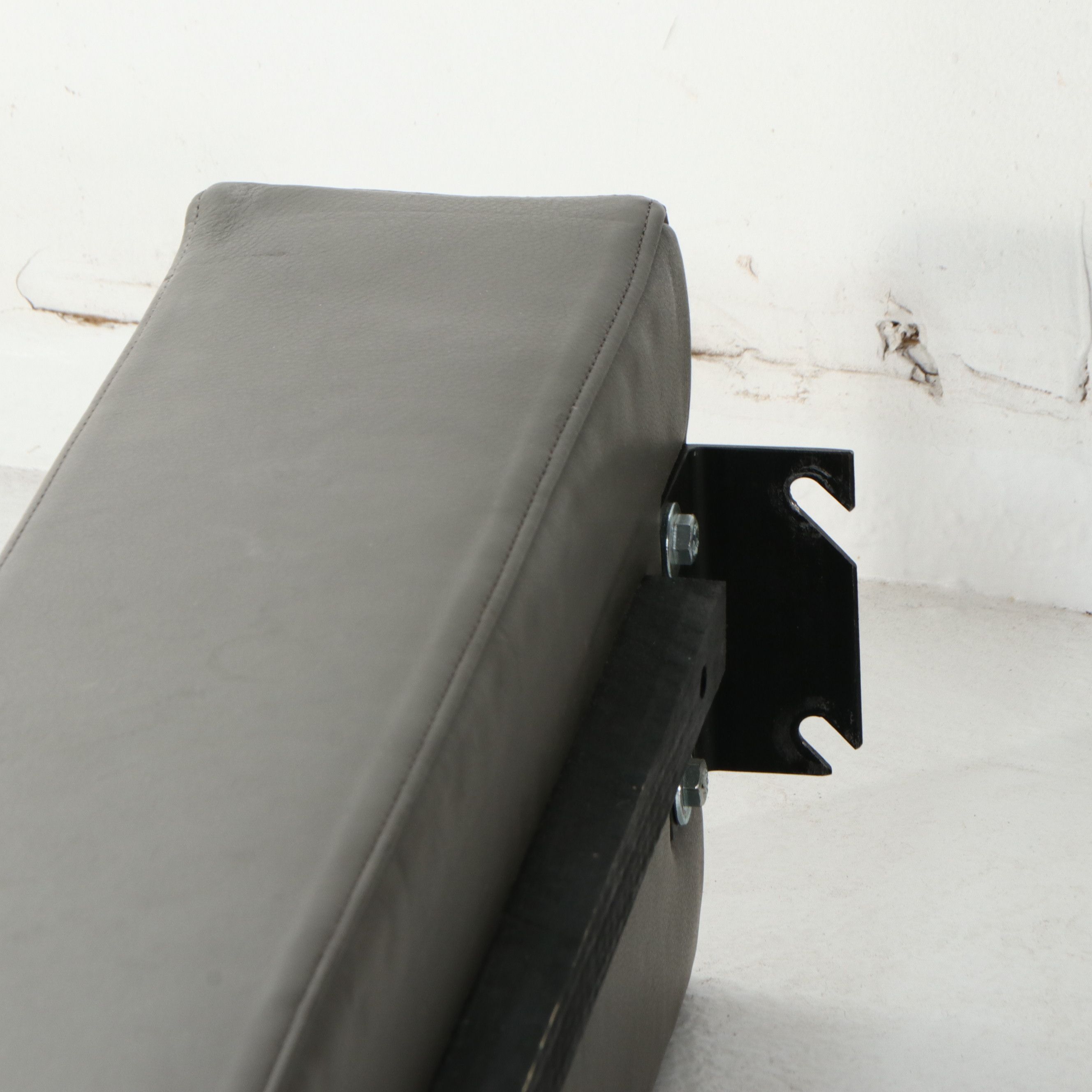 Contemporary Upholstered Leather Platform Bed, 21st Century