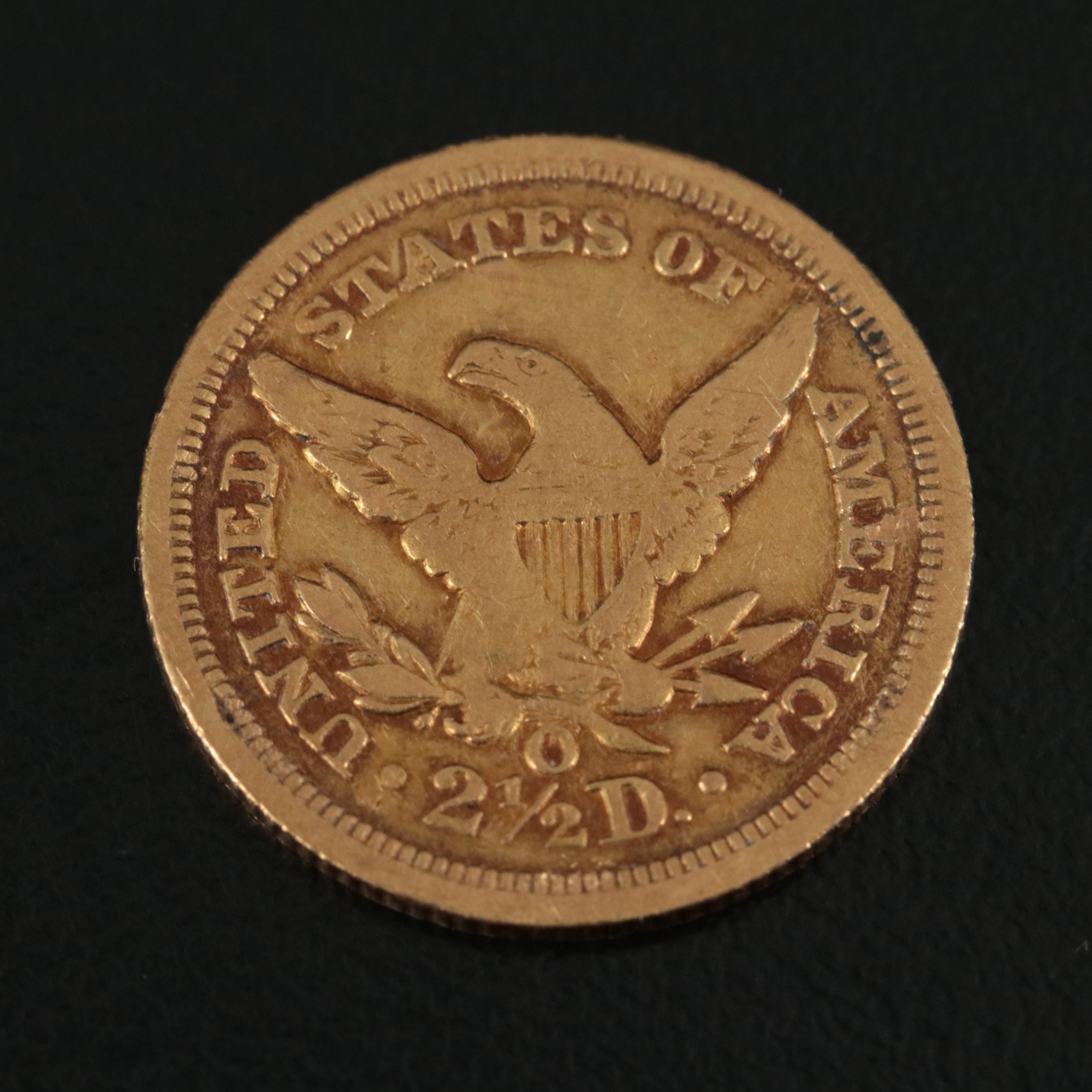 1847-O Liberty Head $2.50 Gold Quarter Eagle