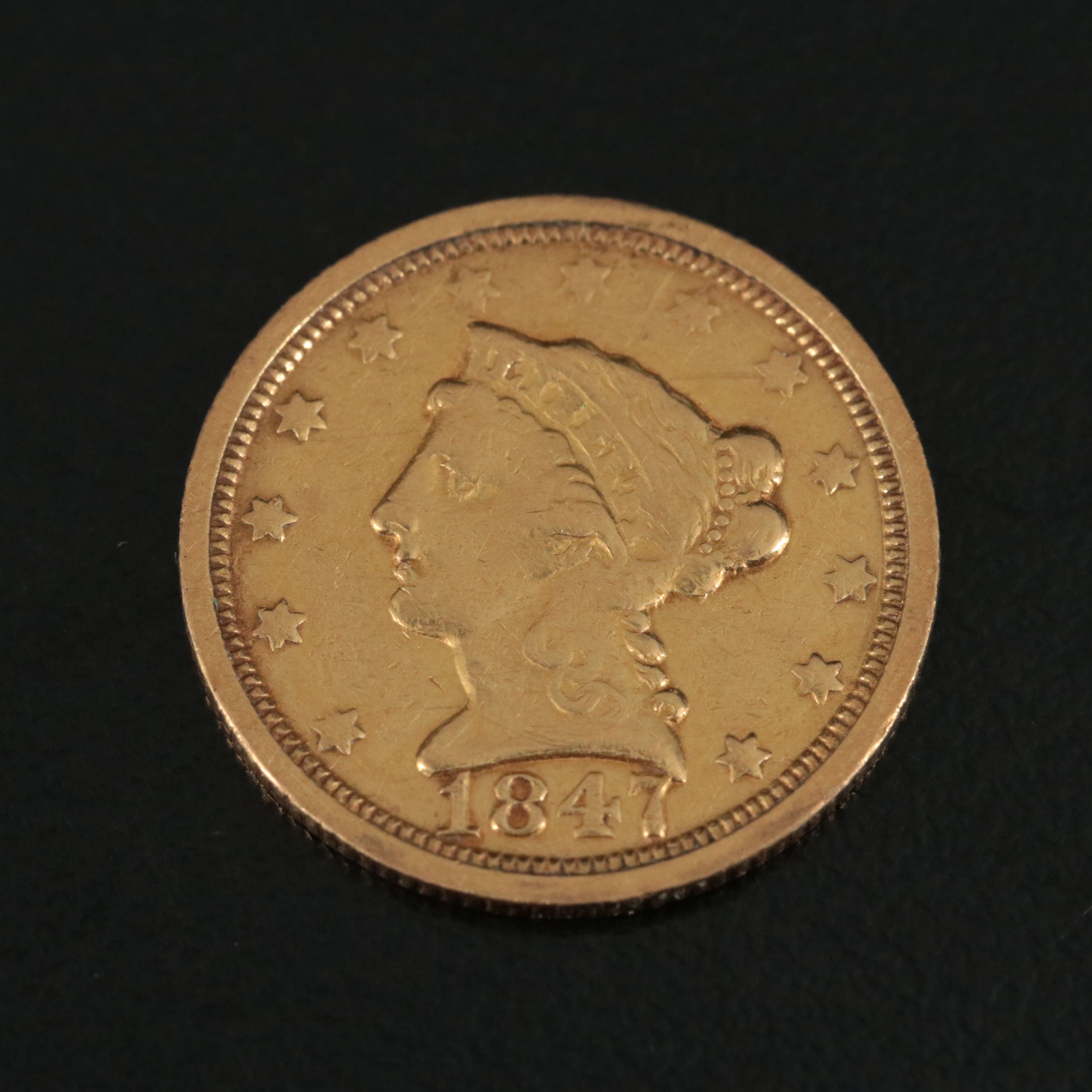 1847-O Liberty Head $2.50 Gold Quarter Eagle