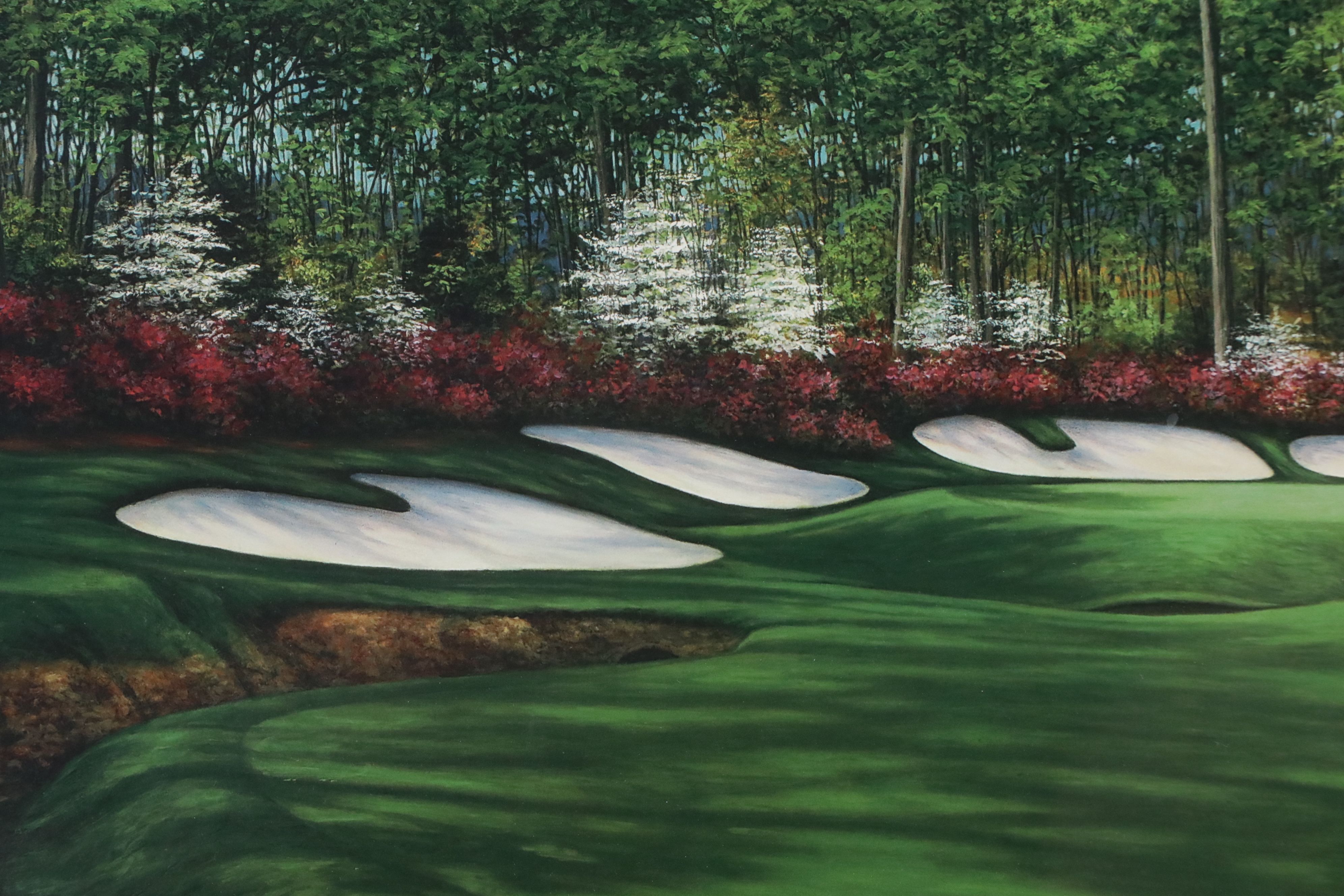 Marci Rule Offset Lithograph "Azalea #13 / Augusta National Golf Club," 21st C.