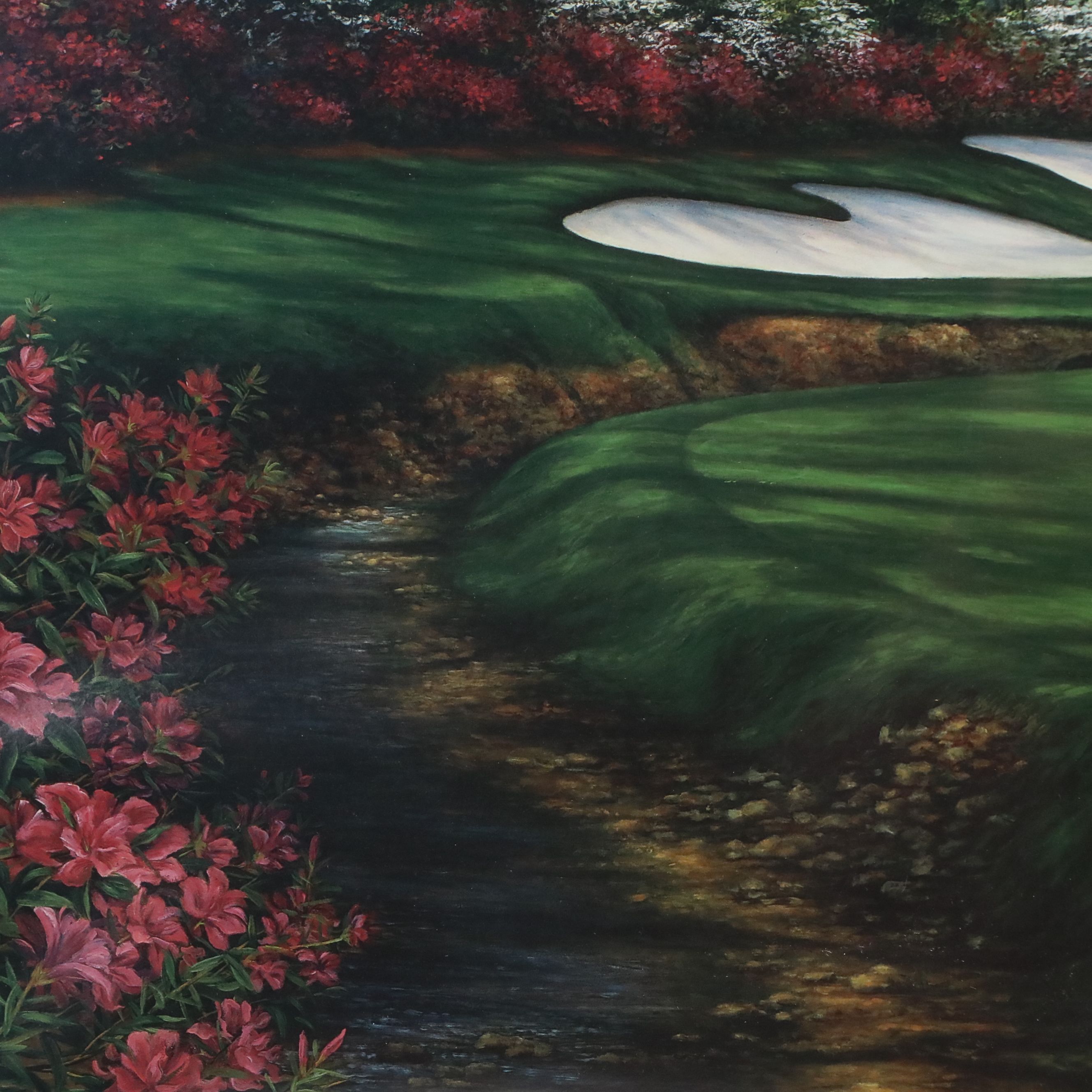 Marci Rule Offset Lithograph "Azalea #13 / Augusta National Golf Club," 21st C.