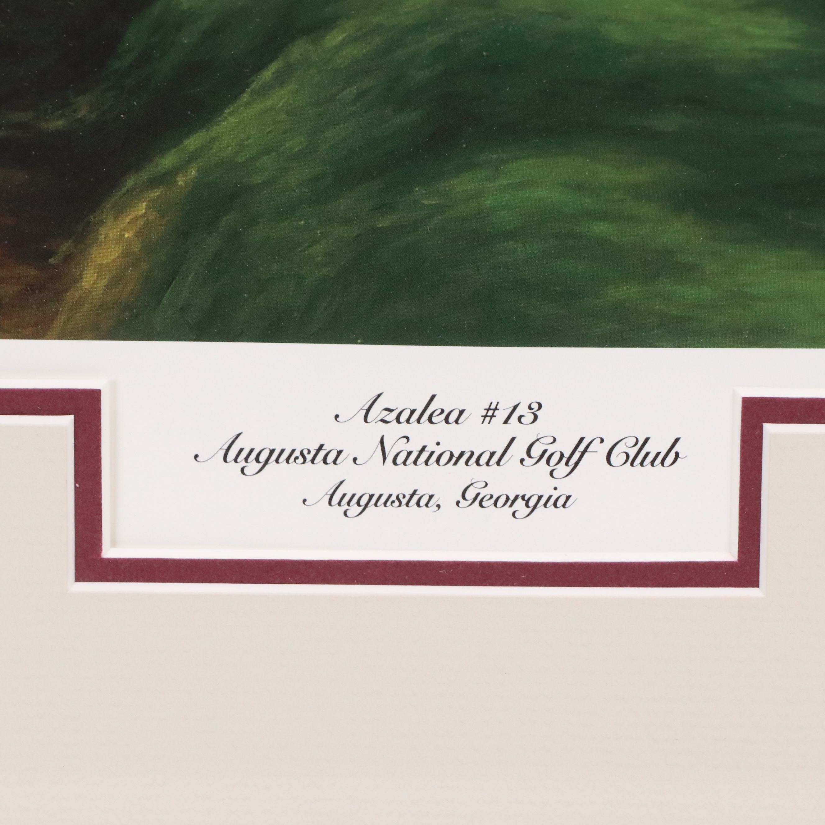 Marci Rule Offset Lithograph "Azalea #13 / Augusta National Golf Club," 21st C.