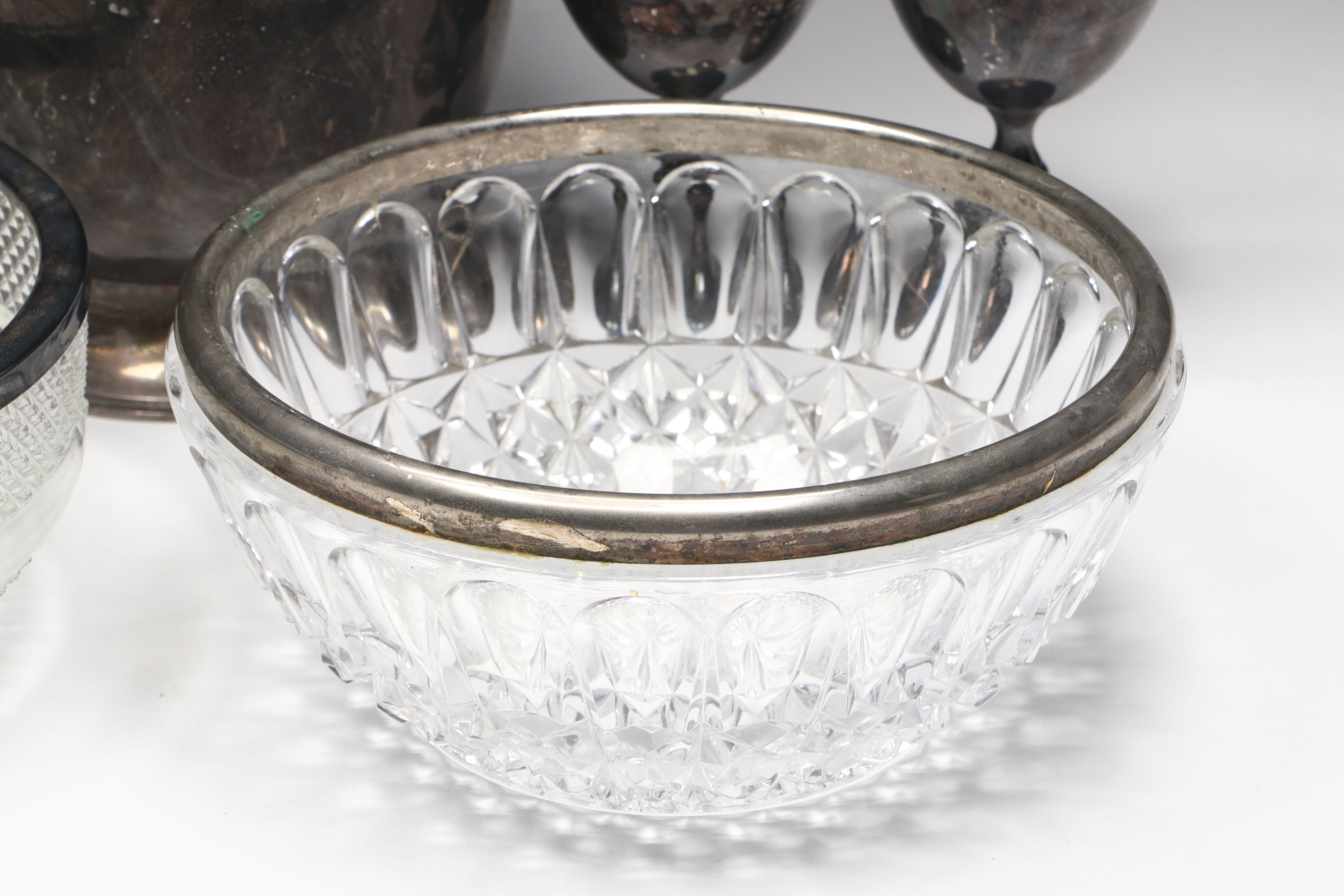 Meka Sterling Silver Salt Cellars, Silver Plate Ice Bucket, and More Serveware