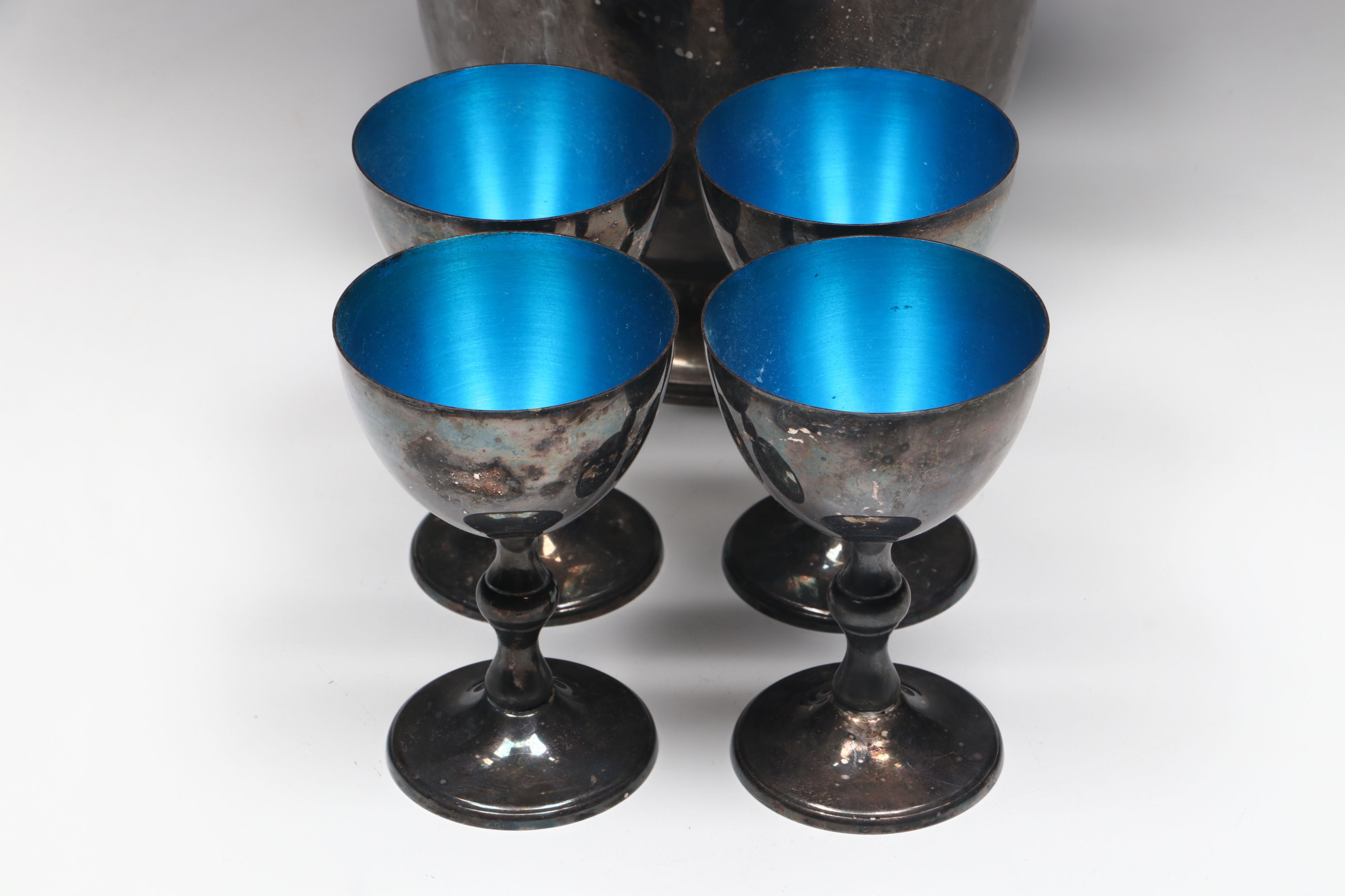 Meka Sterling Silver Salt Cellars, Silver Plate Ice Bucket, and More Serveware