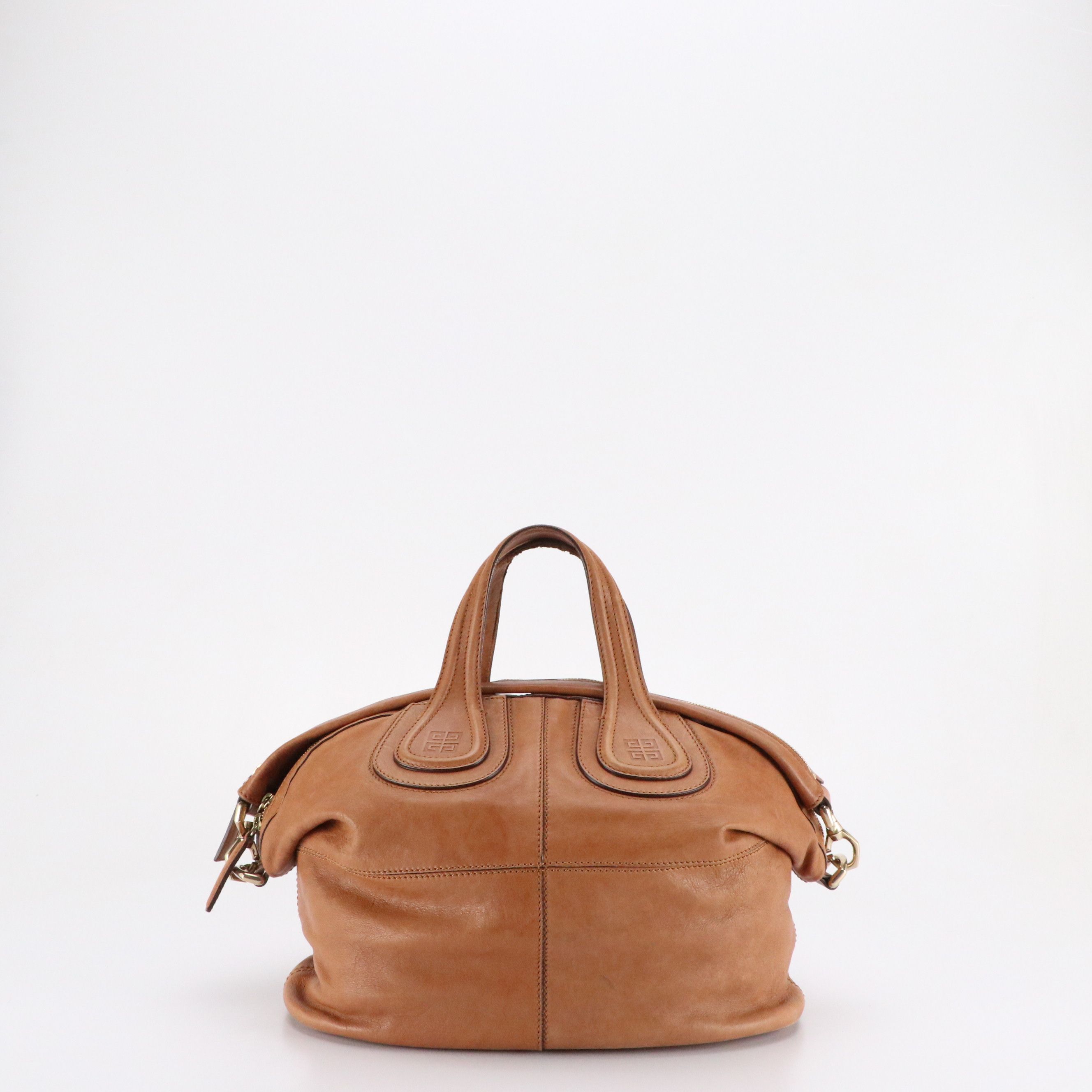 Givenchy Medium Nightingale Two-Way Shoulder Bag in Brown Lambskin Leather