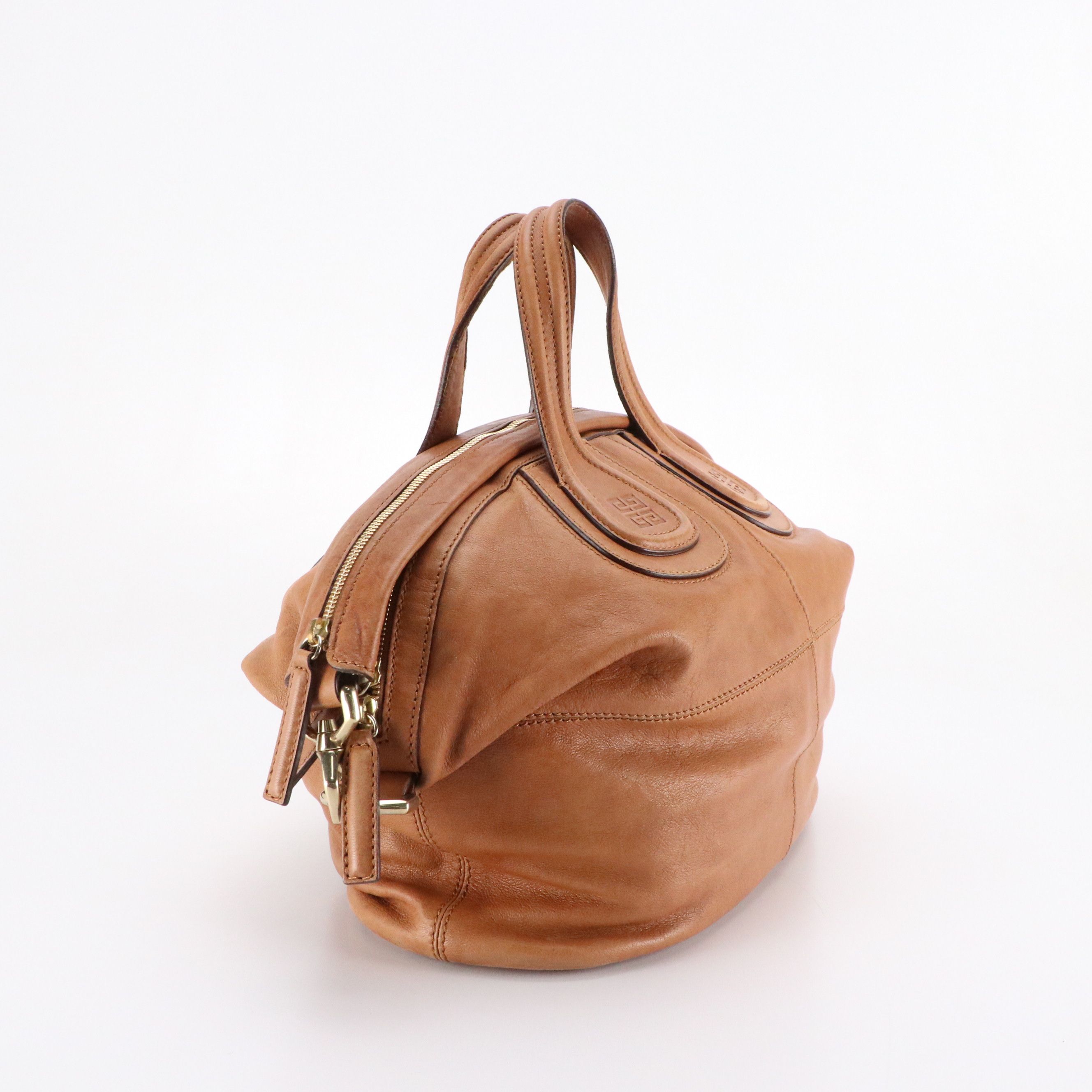 Givenchy Medium Nightingale Two-Way Shoulder Bag in Brown Lambskin Leather