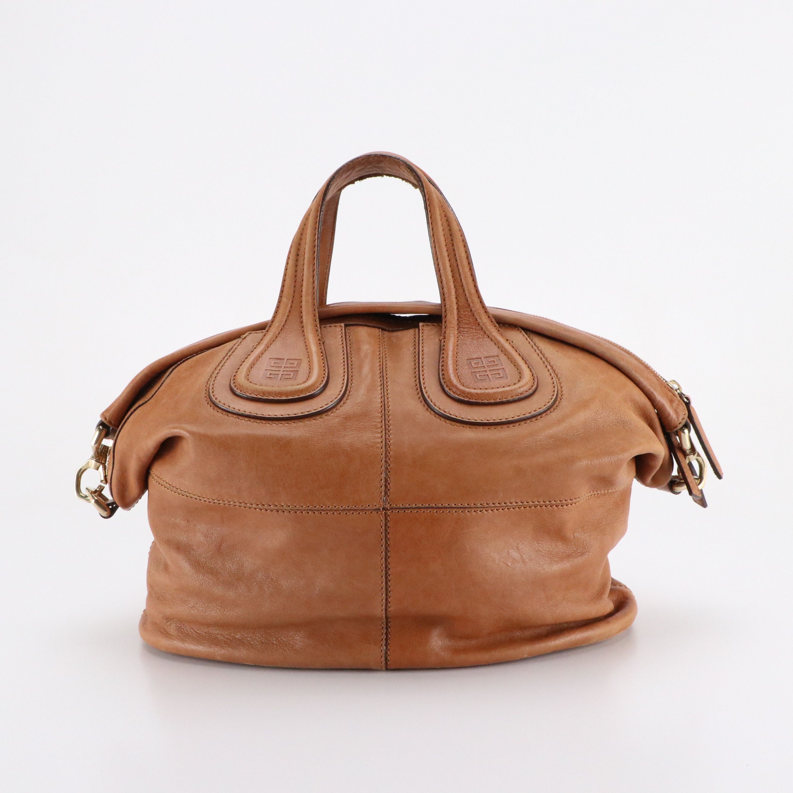 Givenchy Medium Nightingale Two-Way Shoulder Bag in Brown Lambskin Leather