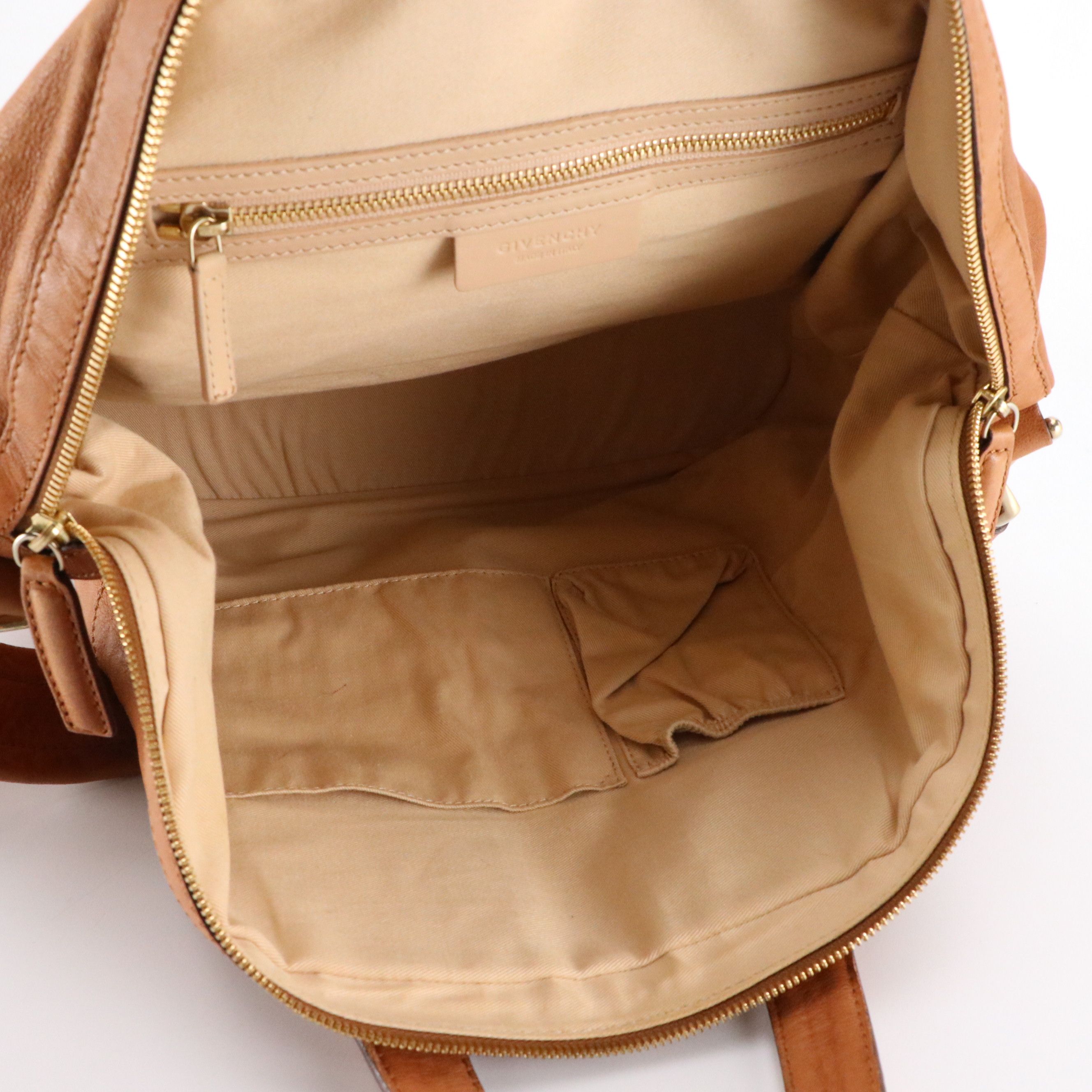 Givenchy Medium Nightingale Two-Way Shoulder Bag in Brown Lambskin Leather